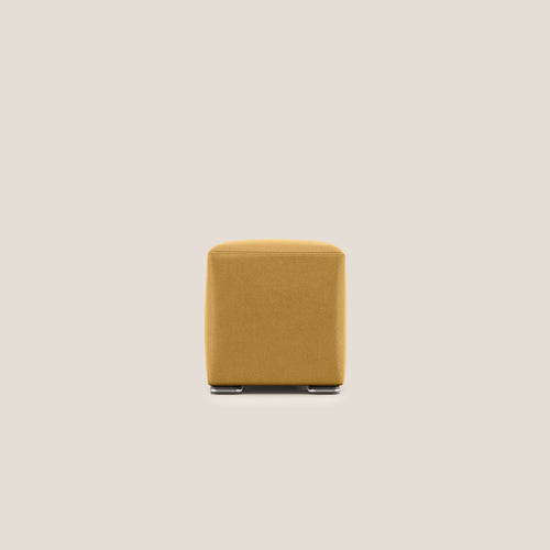 Cube pouf in microfibra smacchiabile T11 giallo - divani.store