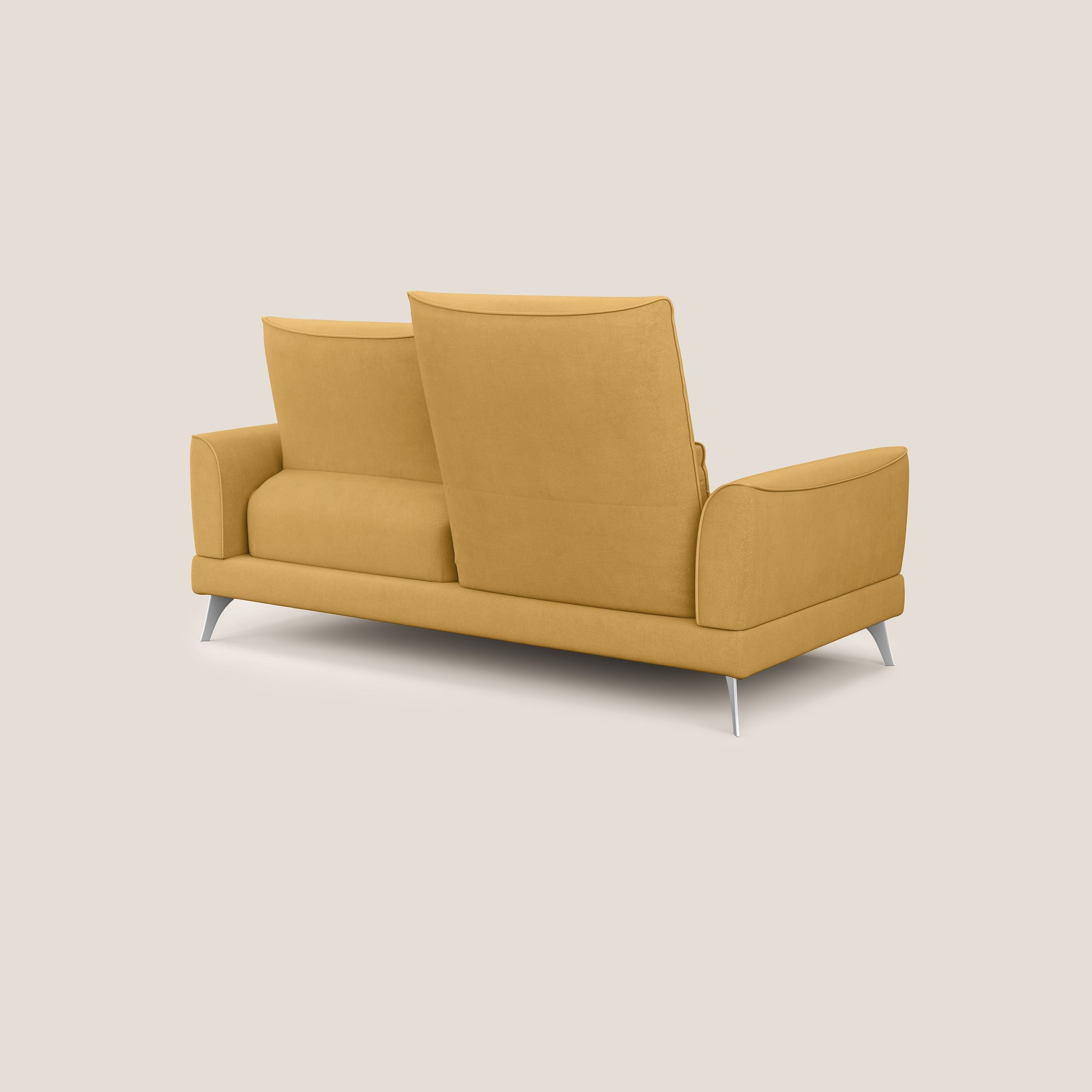 Tommy Divano relax con schienali traslanti in microfibra smacchiabile T11 giallo - divani.store