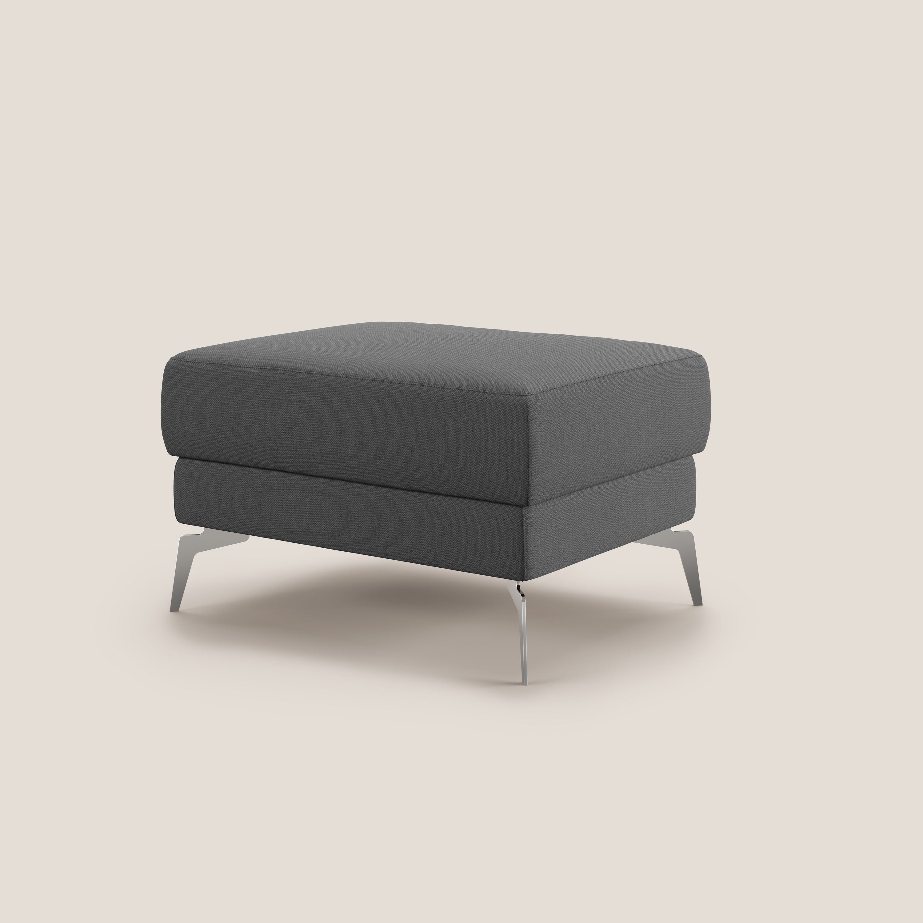 Star Pouf con piedini alti in tessuto smacchiabile T05 antracite - divani.store