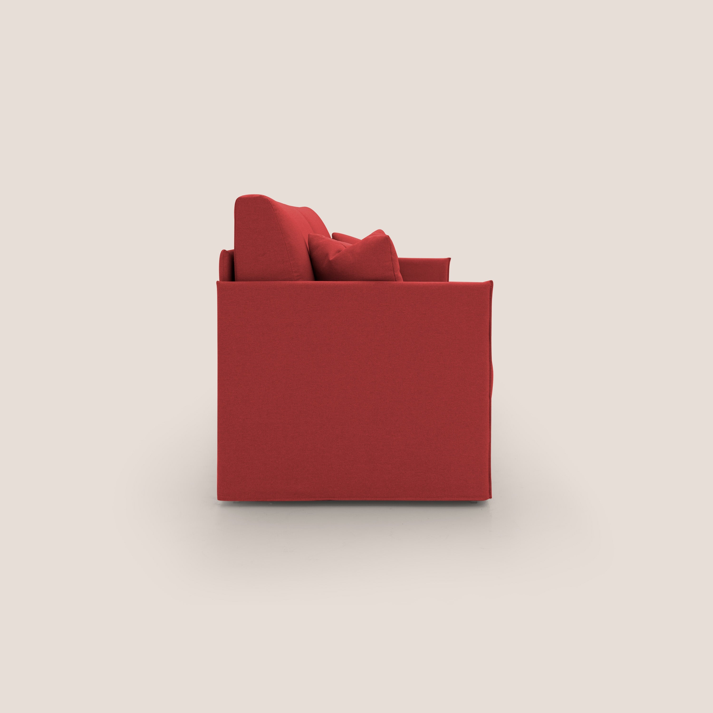 Tortona Divano duplex con doppio letto in tessuto simil cotone impermeabile T13 rosso - divani.store