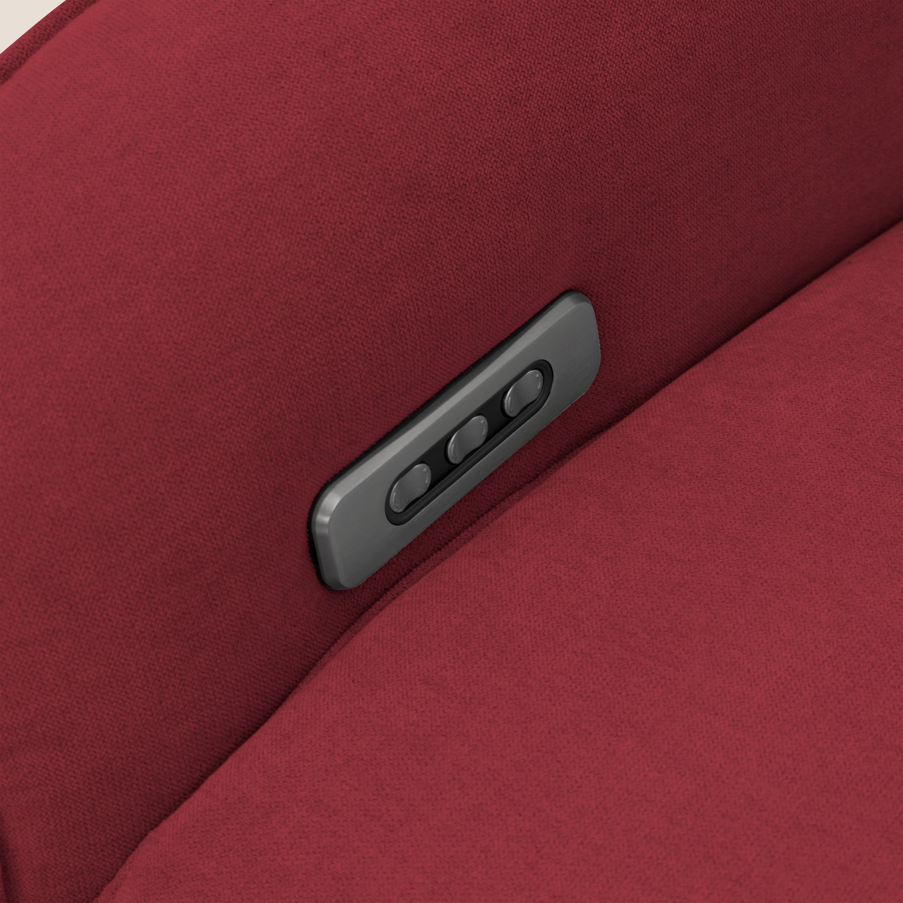 EVA Poltroncina RELAX in morbido tessuto impermeabile T02 rosso - divani.store