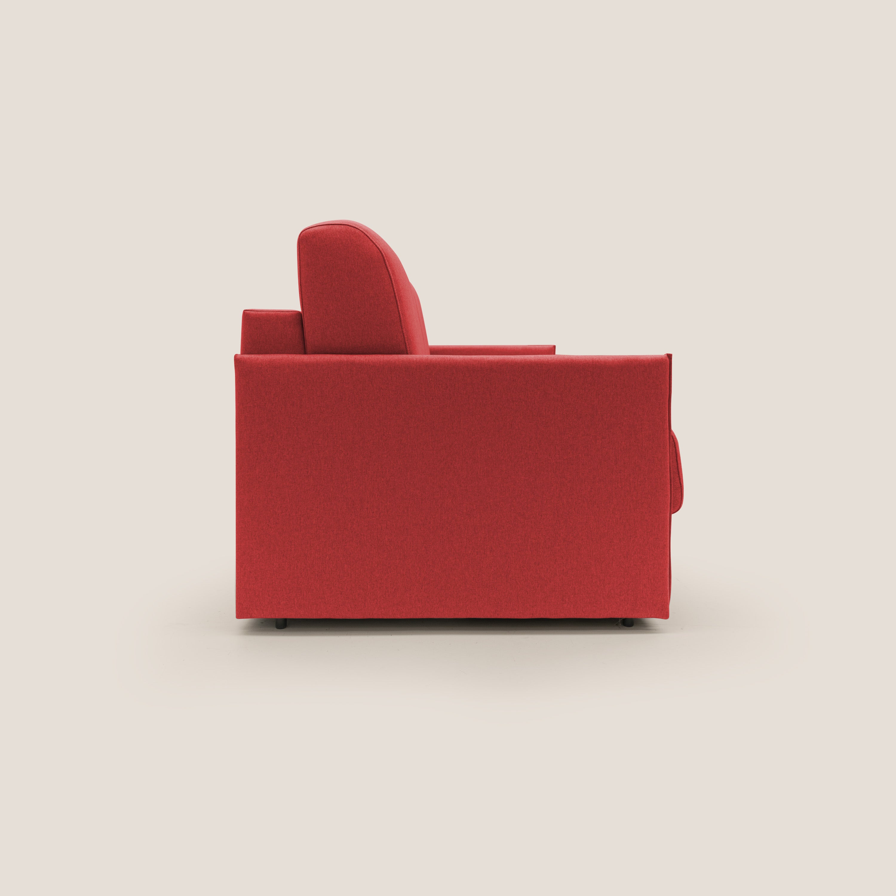 Evans Divano letto 189cm (mat. 160x197 cm) in tessuto impermeabile T13 colore ROSSO - divani.store