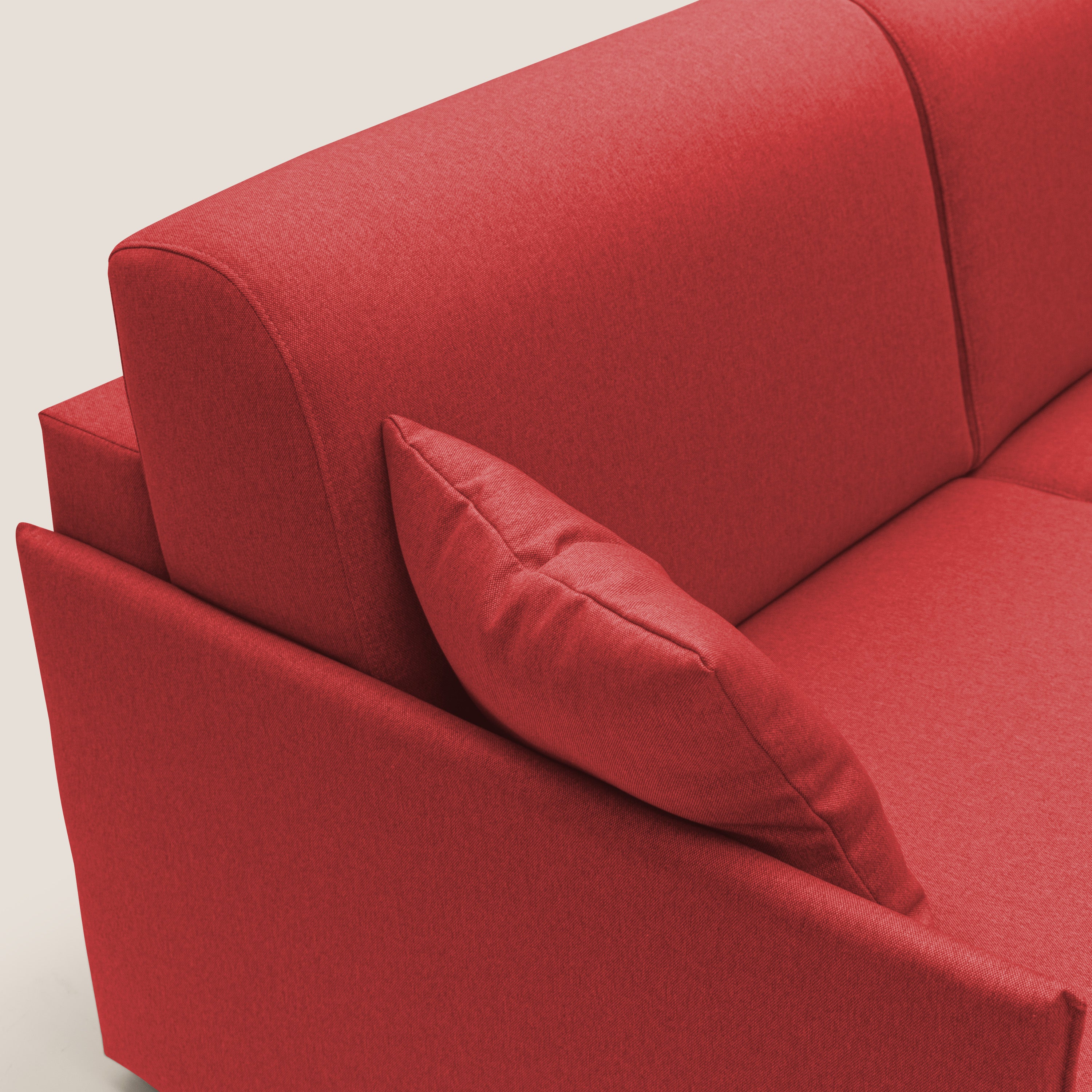 Evans Divano letto 189cm (mat. 160x197 cm) in tessuto impermeabile T13 colore ROSSO - divani.store