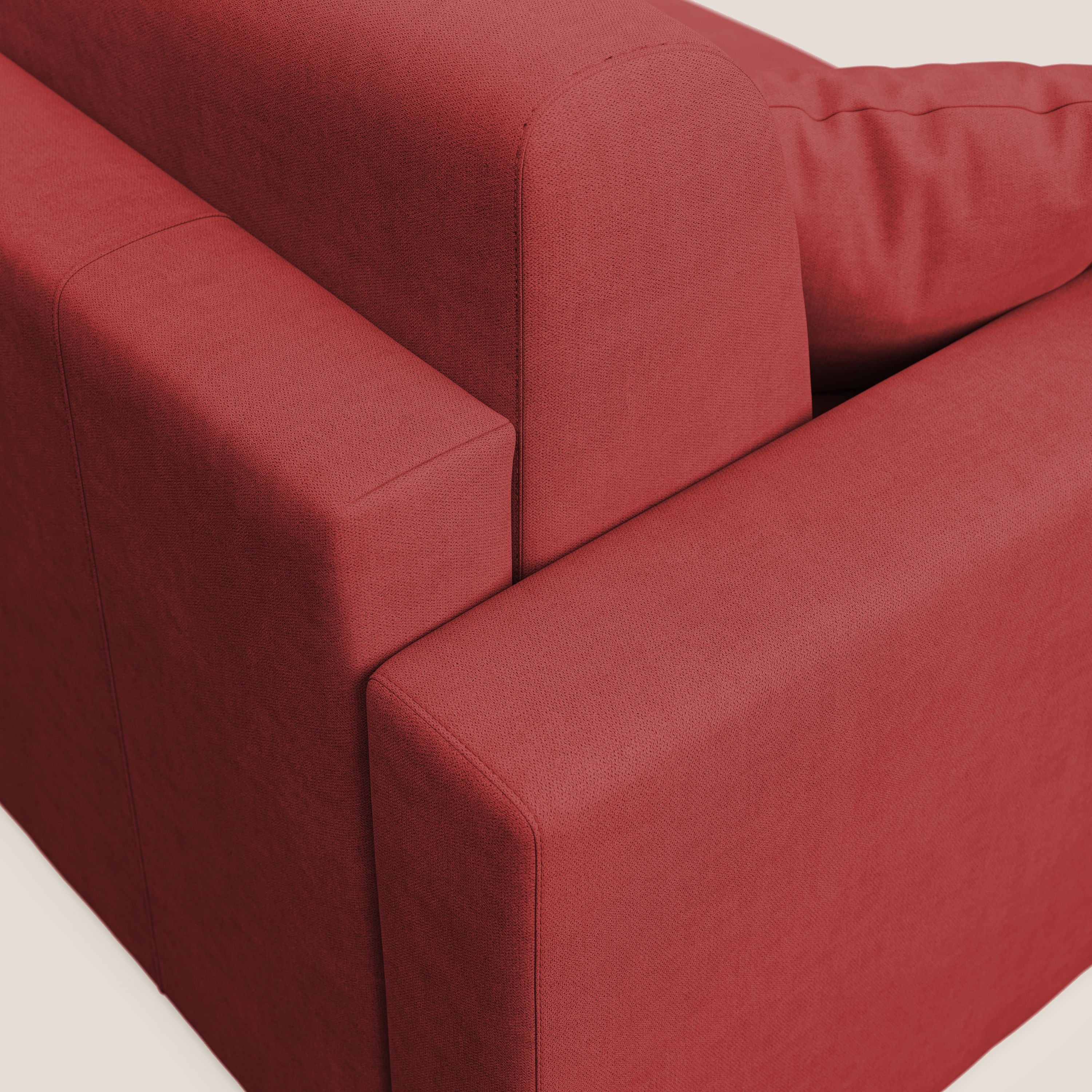 Best Divano letto angolare in tessuto impermeabile T02 rosso - divani.store