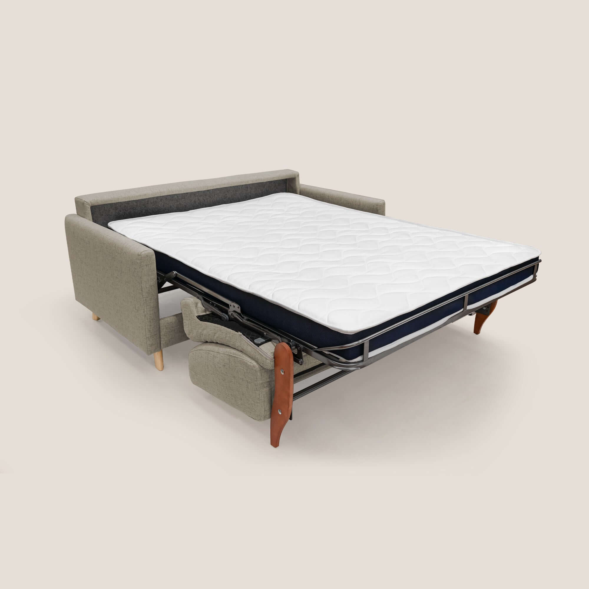 Edgar divano letto matrimoniale in tessuto felis impermeabile T03 marrone - divani.store