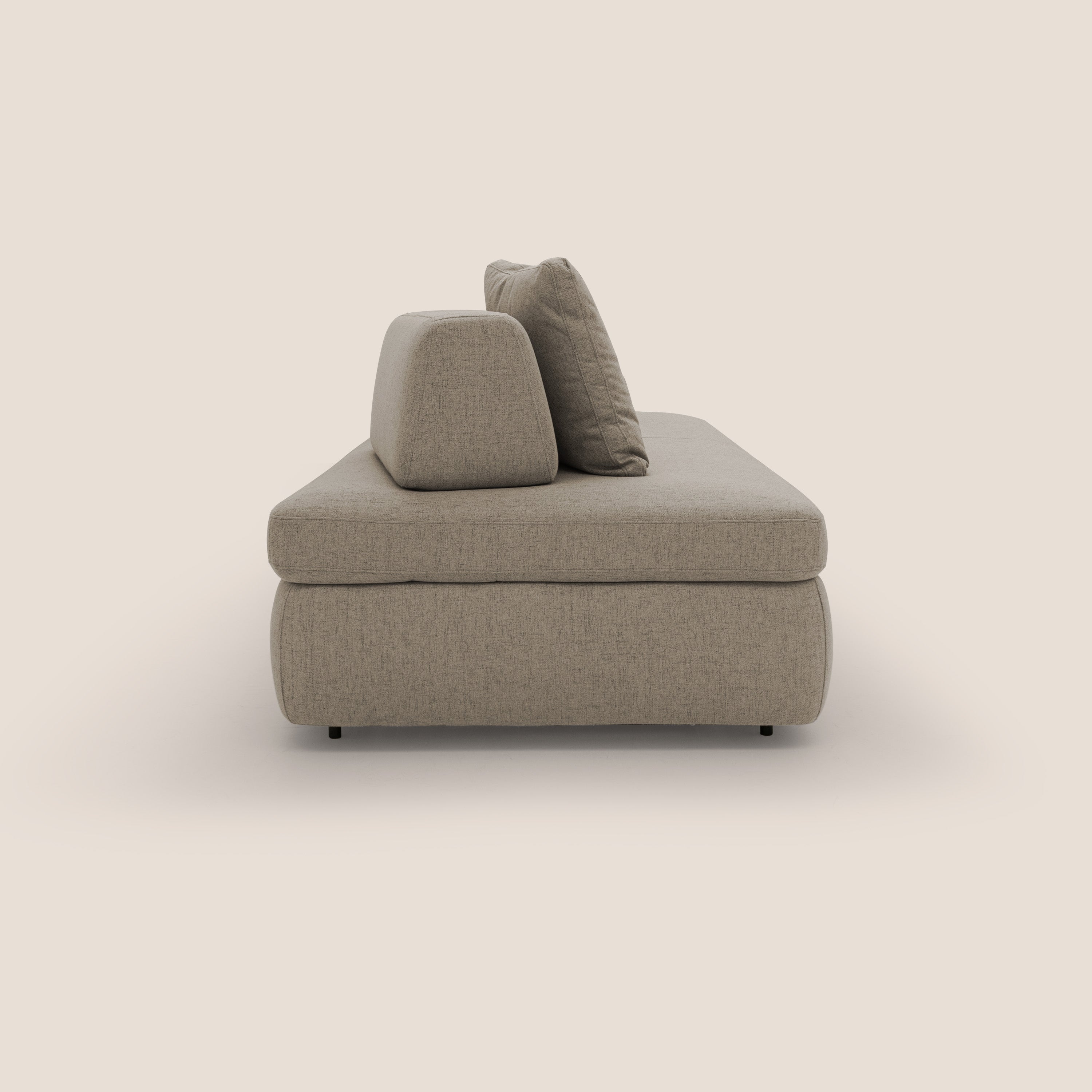 Gransasso Divano letto matrimoniale dal DESIGN innovativo in tessuto impermeabile T03 marrone - divani.store