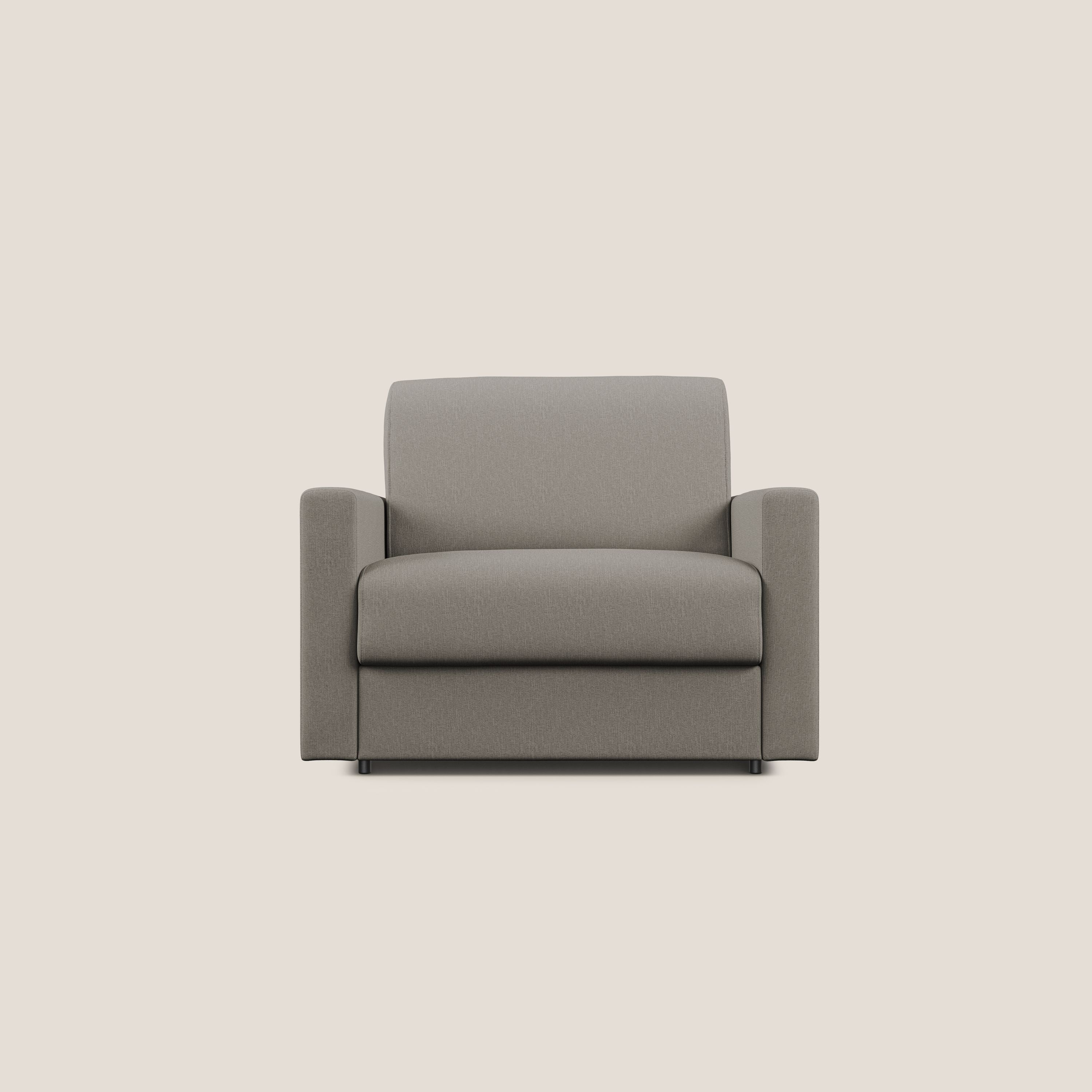 Chris poltrona letto in tessuto impermeabile T13 tortora - divani.store