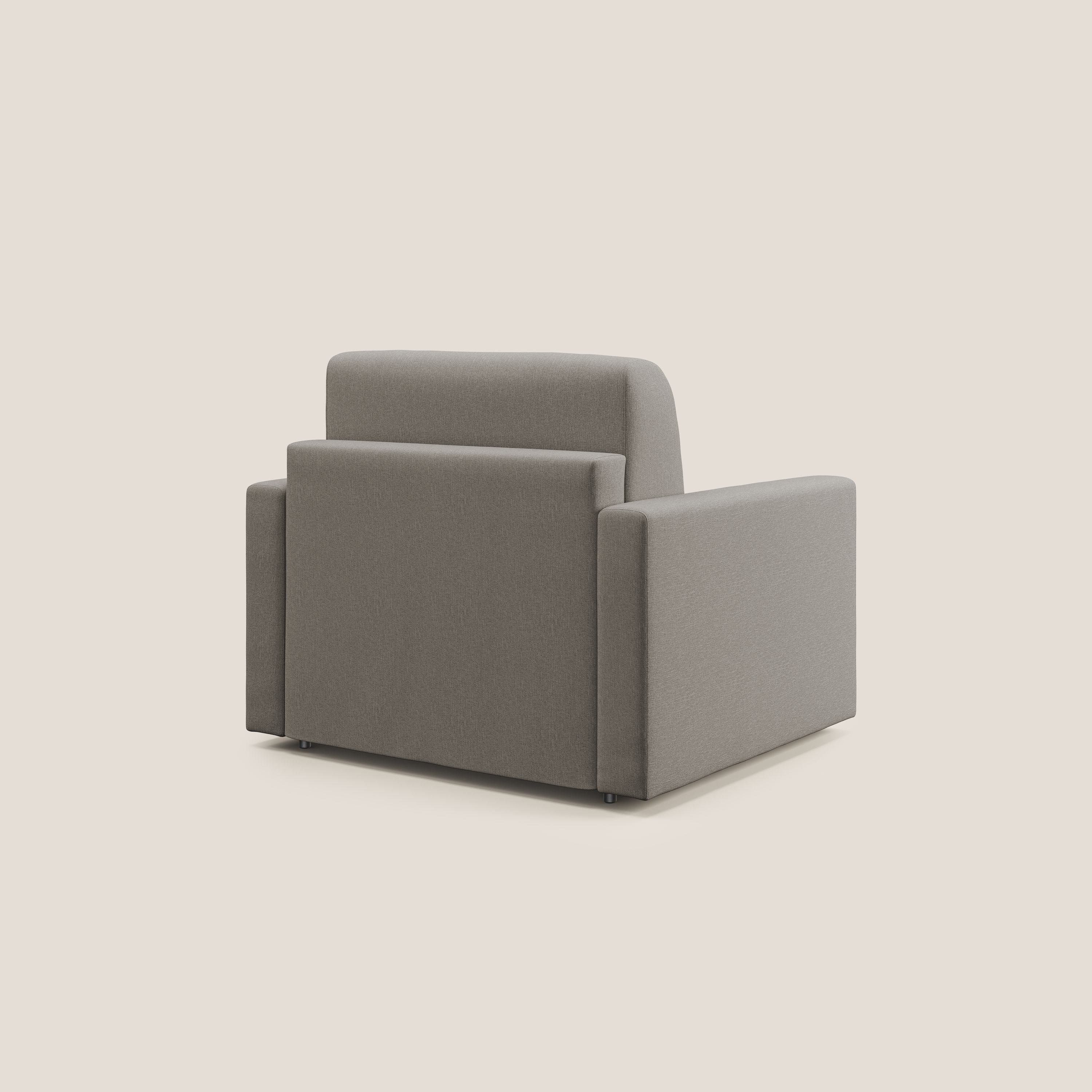 Chris poltrona letto in tessuto impermeabile T13 tortora - divani.store