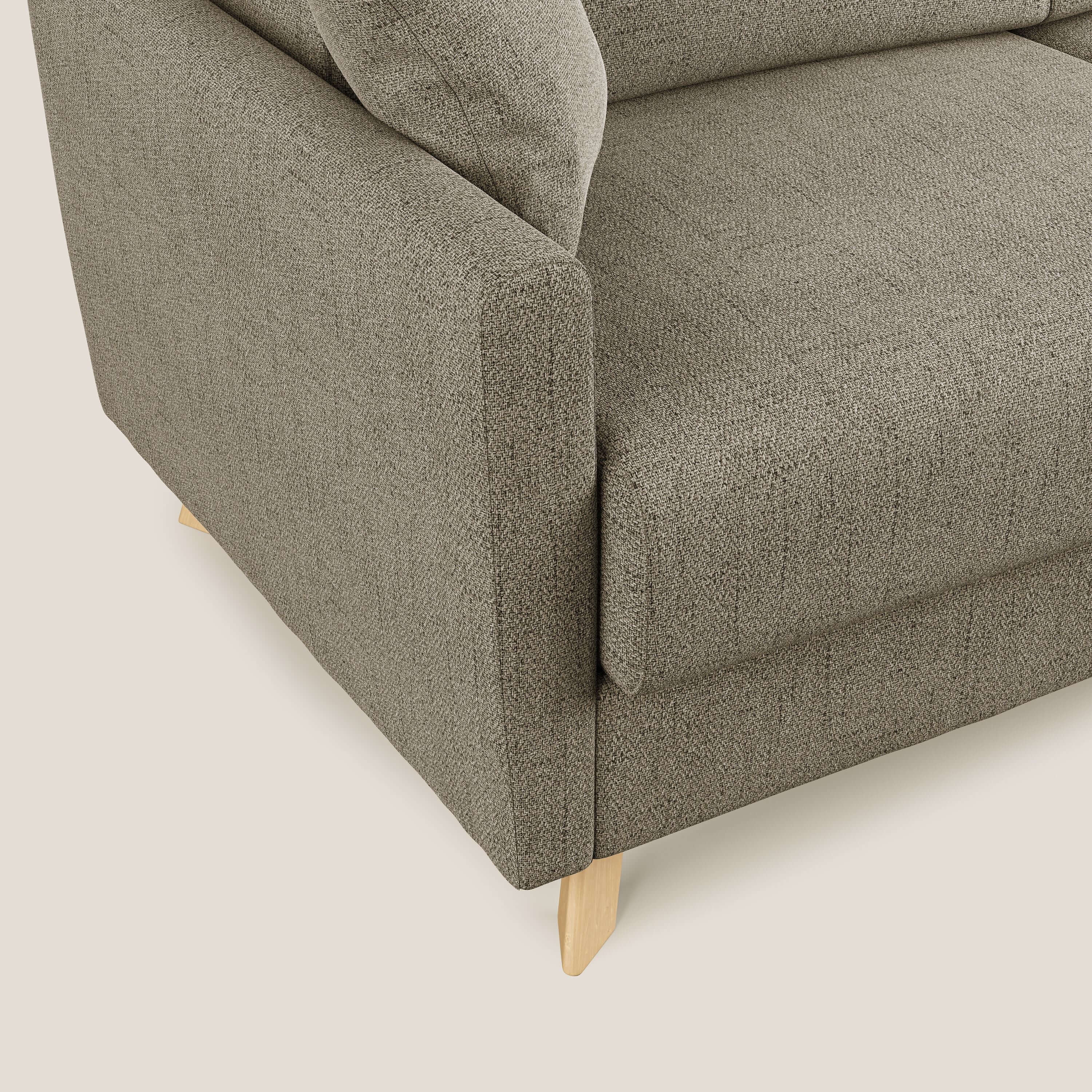 Edgar divano letto angolare in tessuto felis impermeabile T03 marrone - divani.store