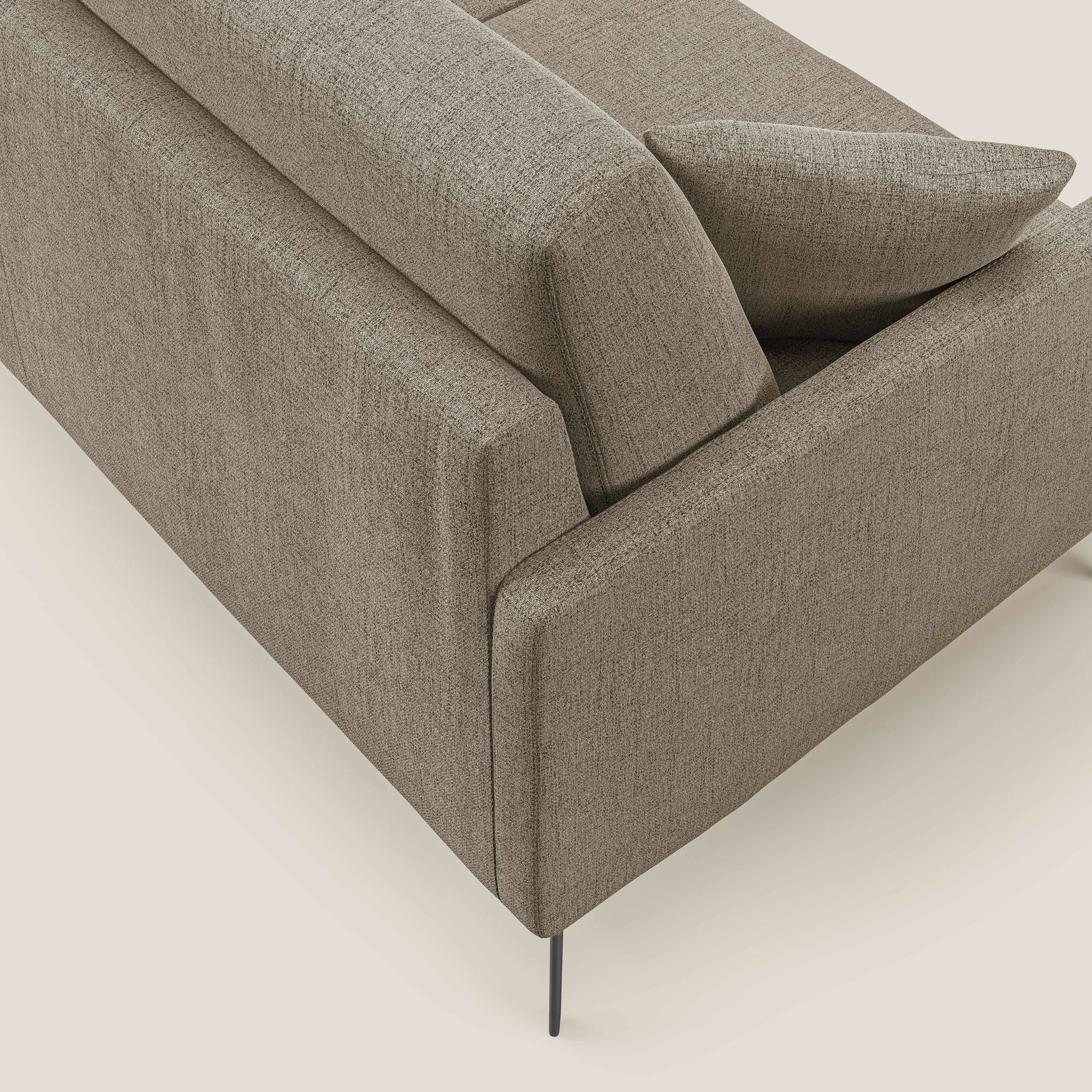 Saturno divano moderno in tessuto morbido impermeabile T03 marrone - divani.store
