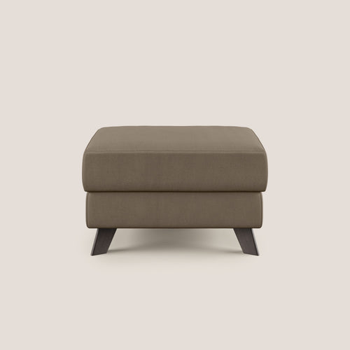 Moon Pouf contenitore e piedini alti in microfibra impermeabile T11 marrone - divani.store