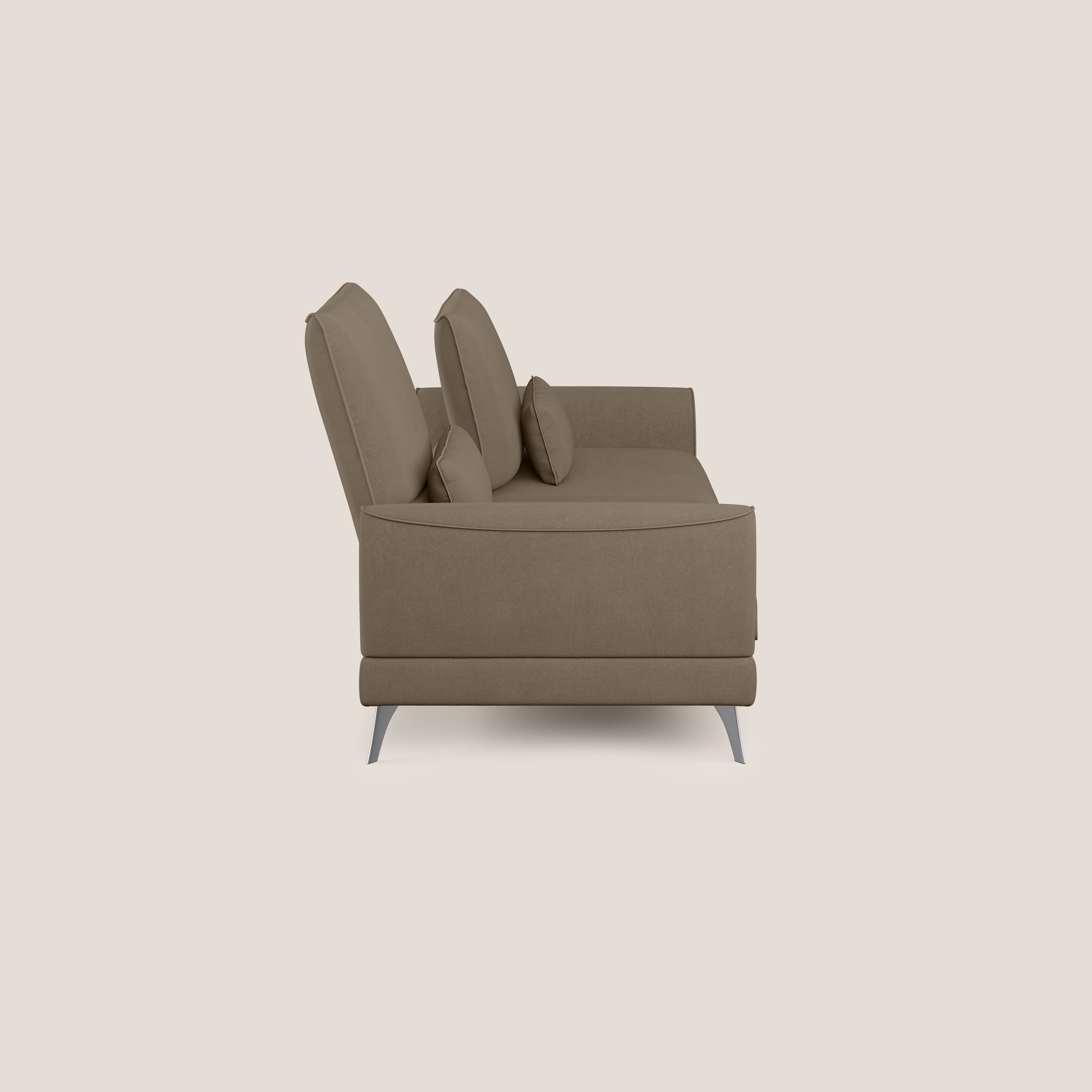 Tommy Divano relax con schienali traslanti in microfibra smacchiabile T11 marrone - divani.store