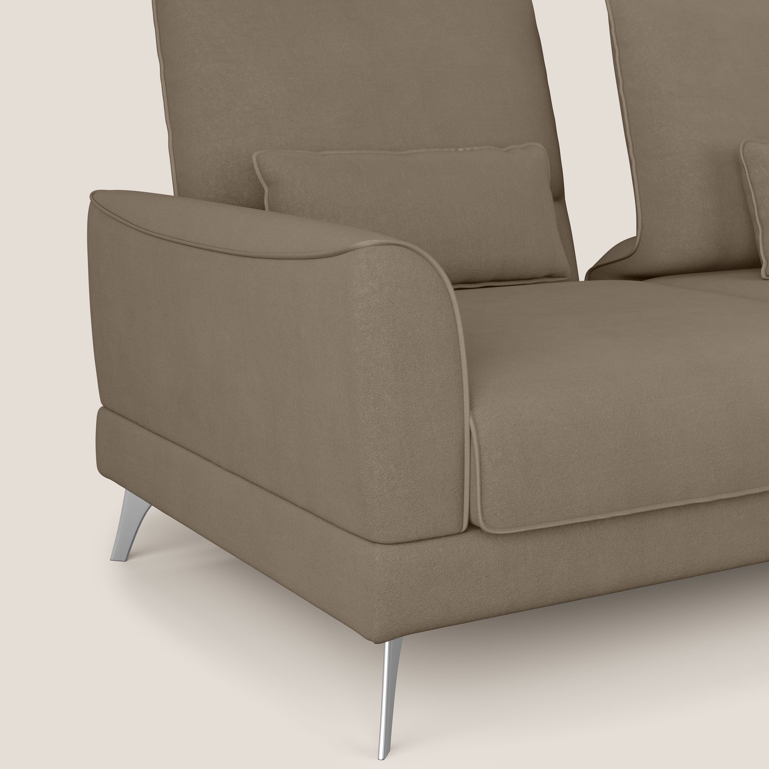 Tommy Divano relax con schienali traslanti in microfibra smacchiabile T11 marrone - divani.store
