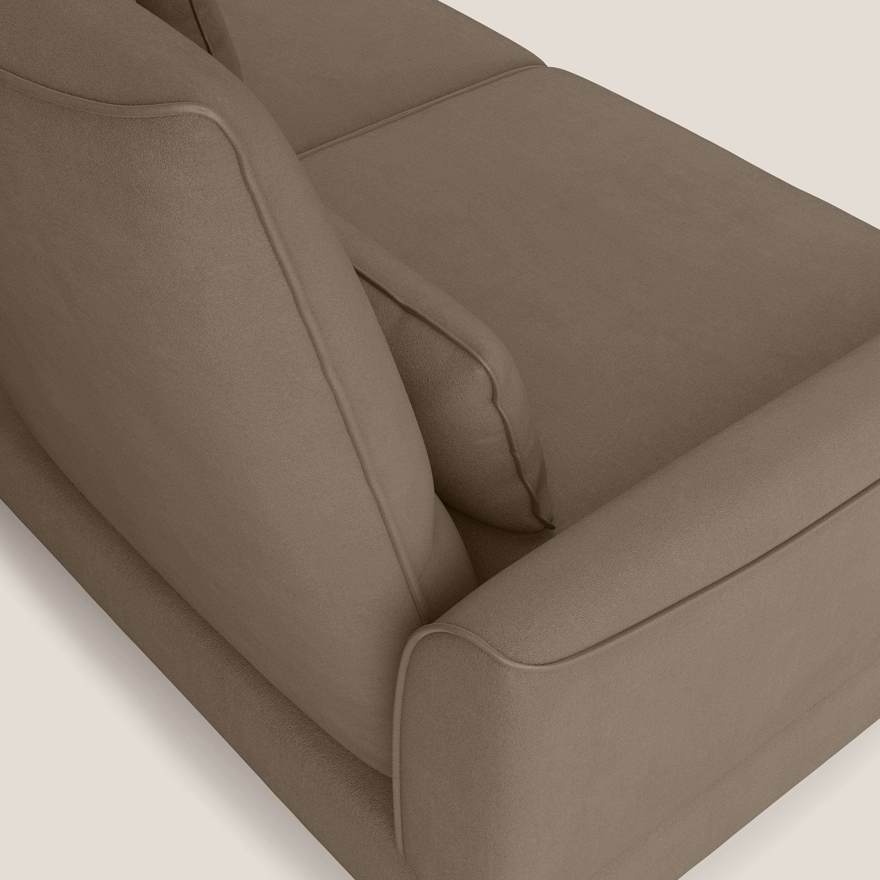 Tommy Divano relax con schienali traslanti in microfibra smacchiabile T11 marrone - divani.store