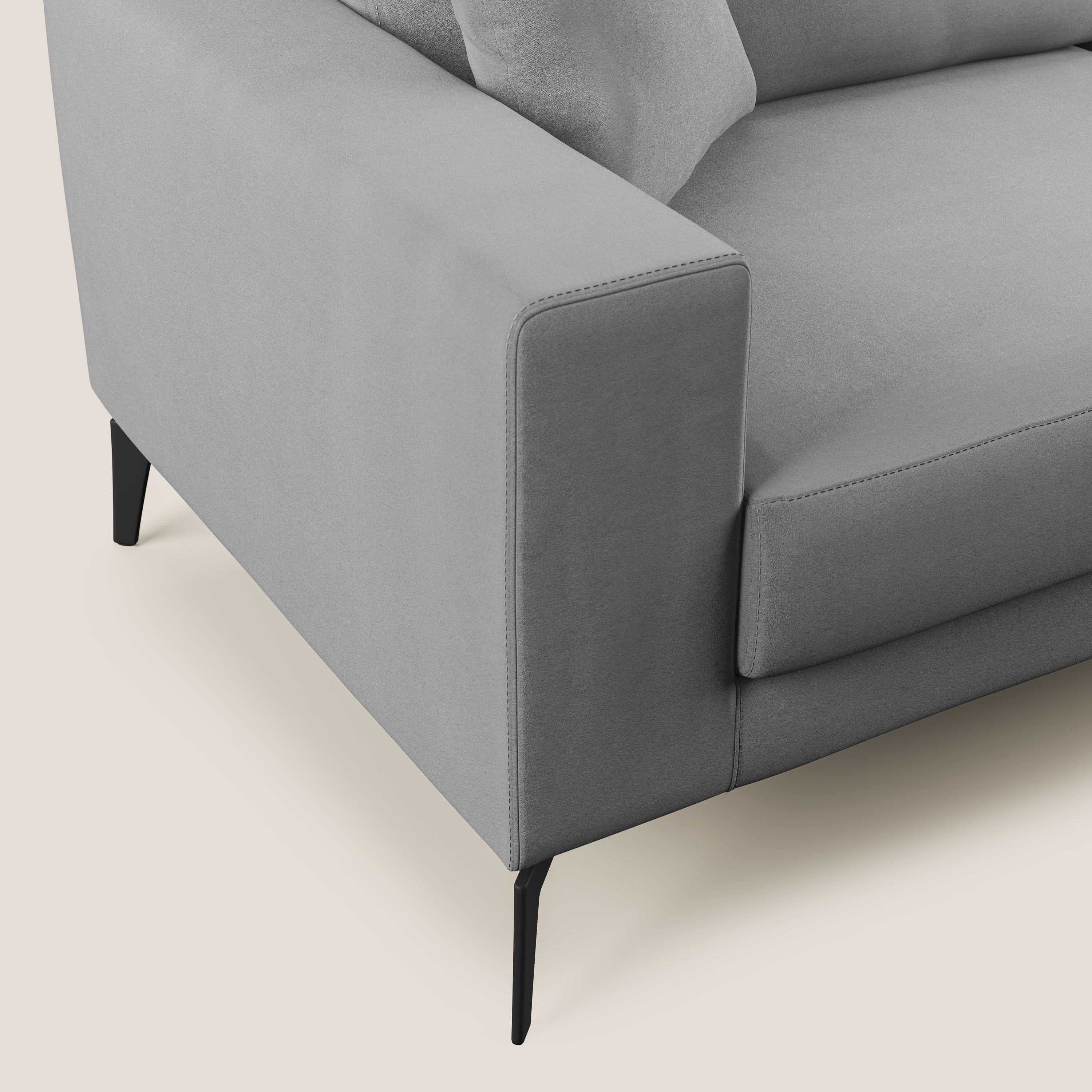 Prestige divano moderno in microfibra smacchiabile T11 grigio - divani.store