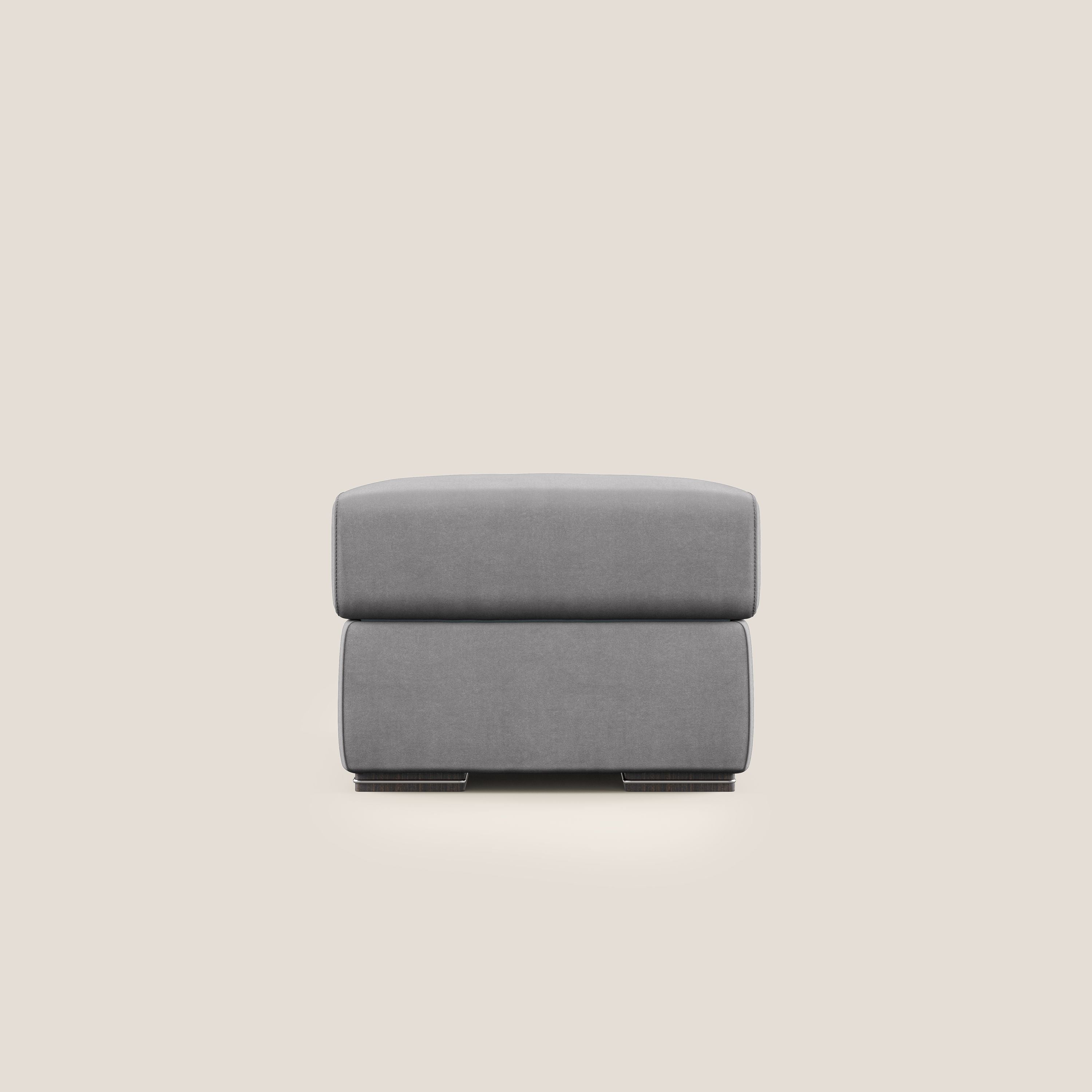 Sun pouf apribile contenitore in microfibra smacchiabile T11 grigio - divani.store