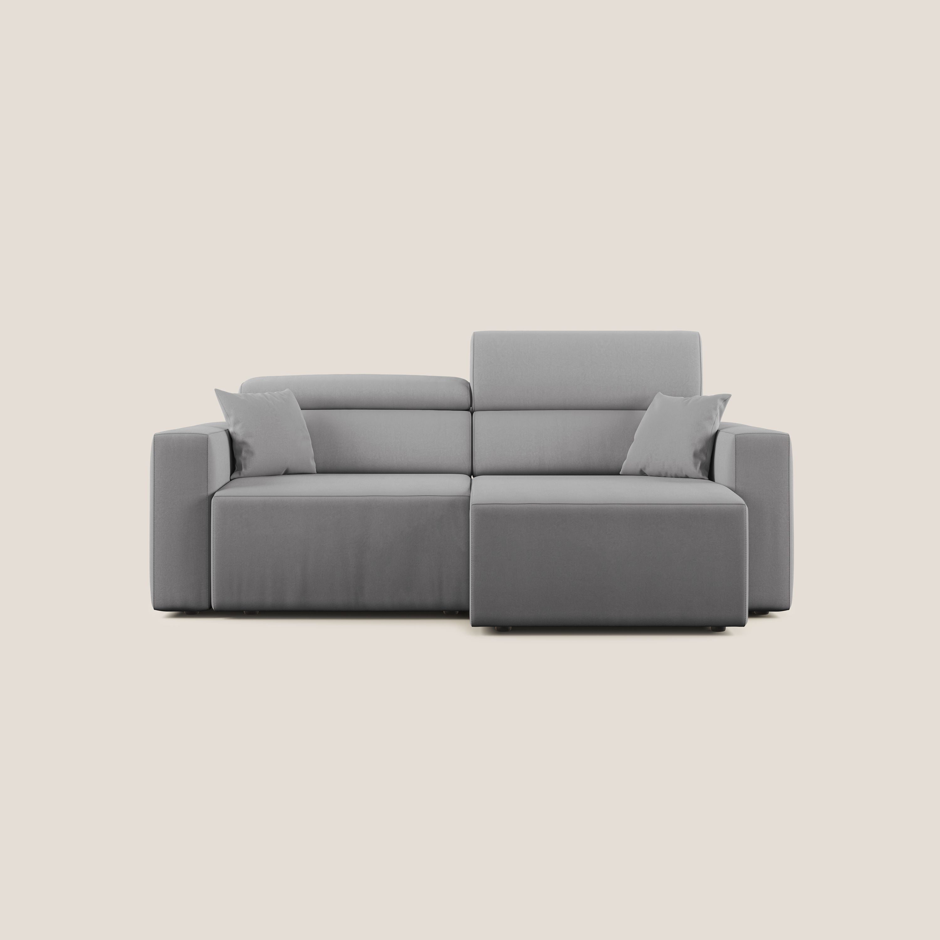 Orwell divano con seduta estraibile in microfibra smacchiabile T11 grigio - divani.store