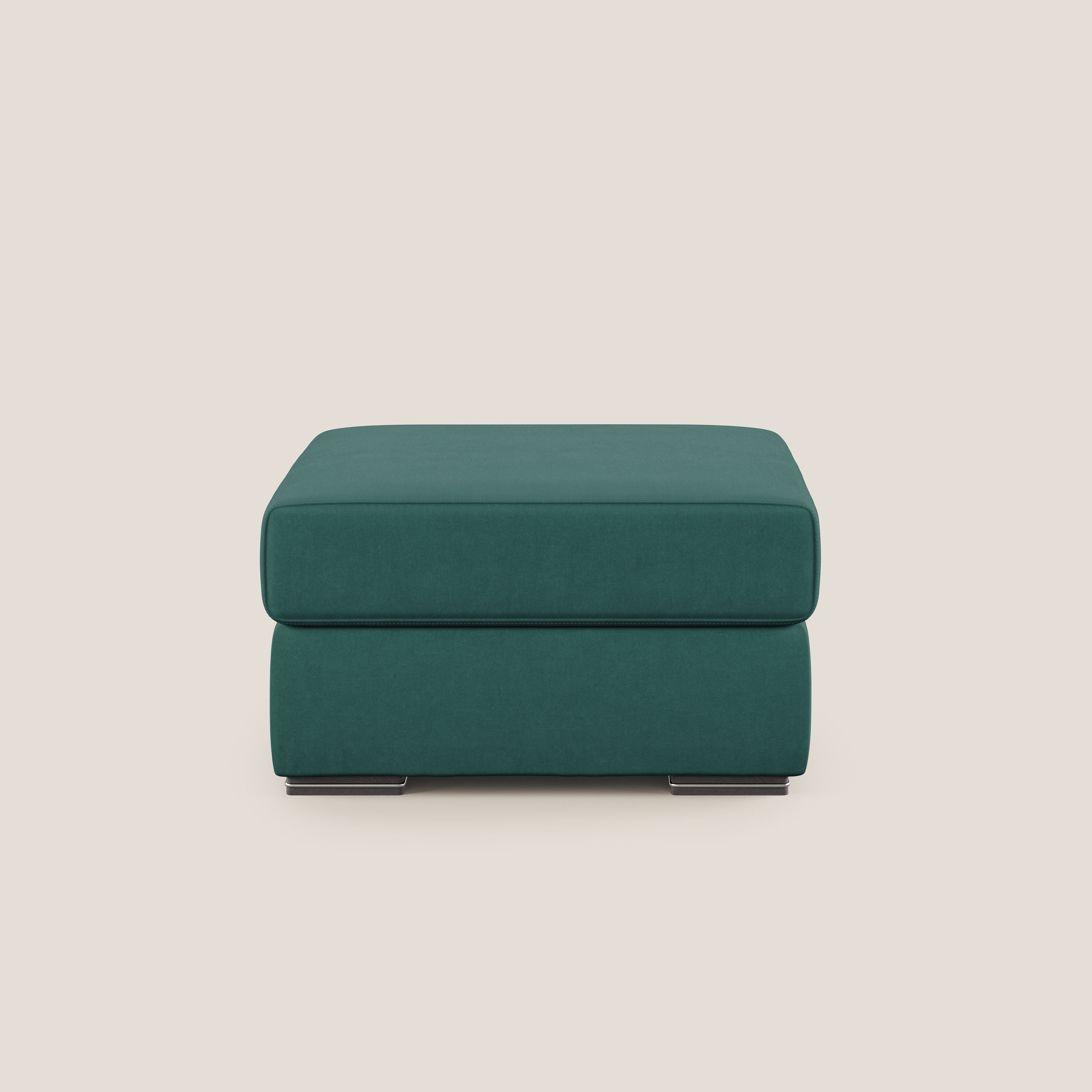 Sun pouf apribile contenitore in microfibra smacchiabile T11 petrolio - divani.store