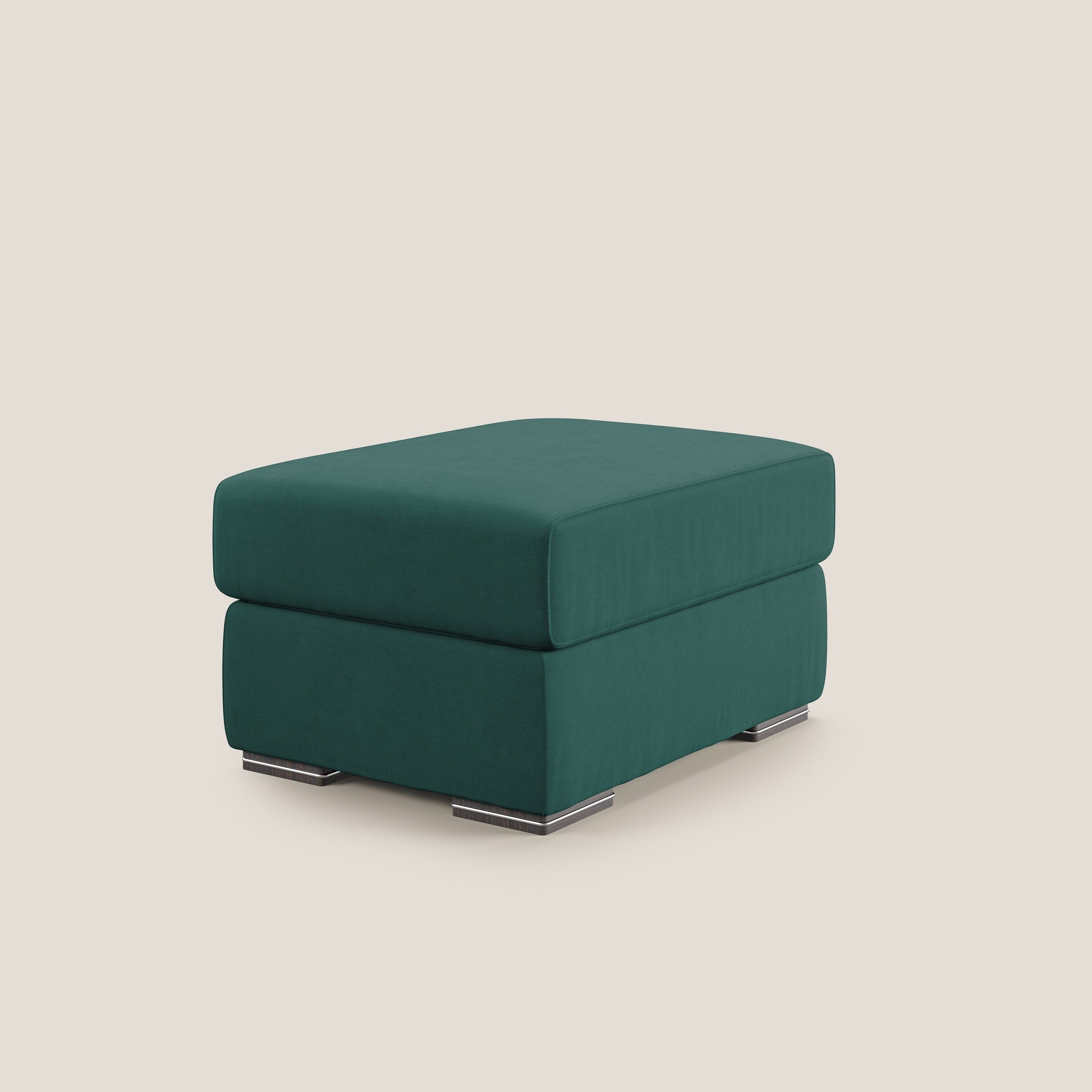 Sun pouf apribile contenitore in microfibra smacchiabile T11 petrolio - divani.store