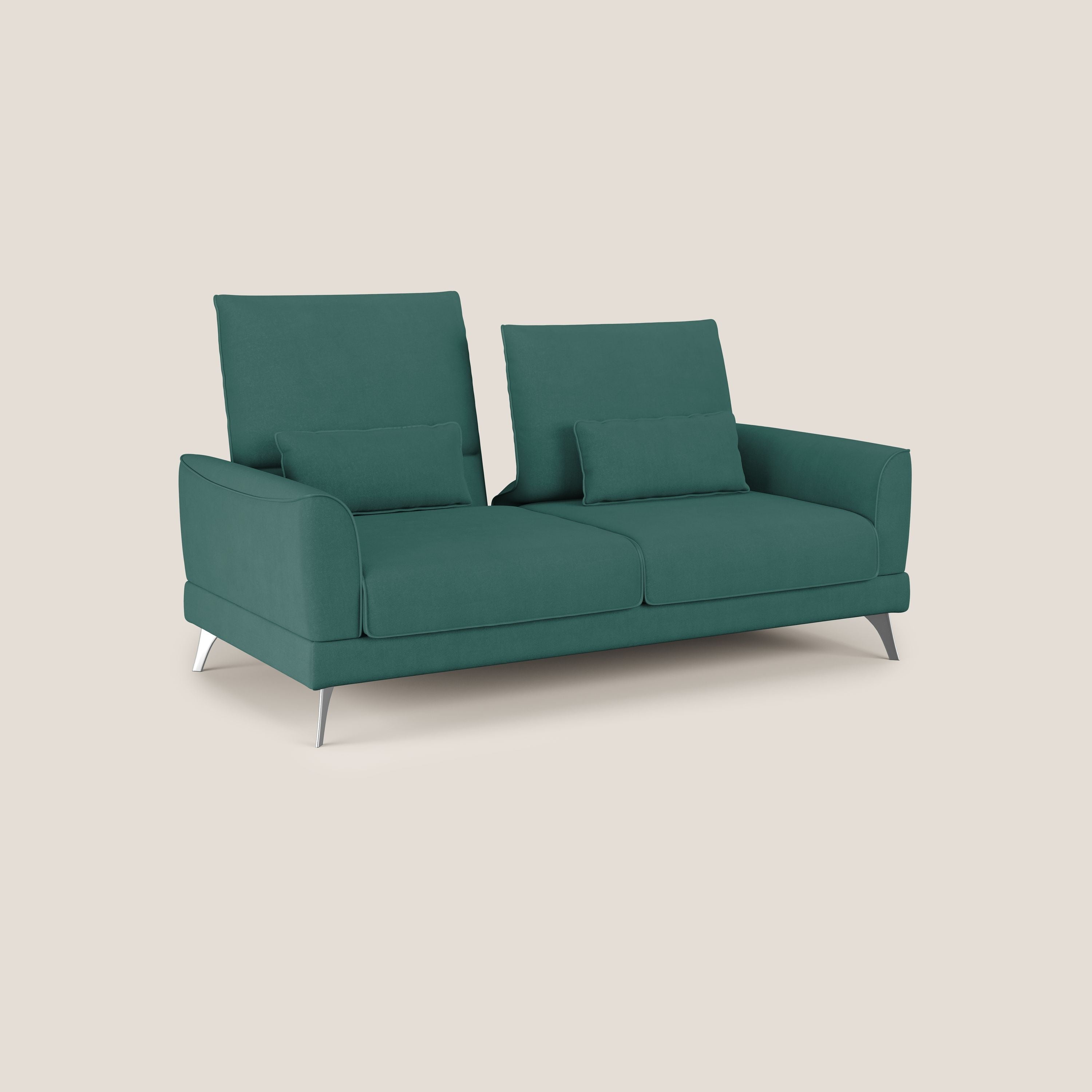 Tommy Divano relax con schienali traslanti in microfibra smacchiabile T11 petrolio - divani.store
