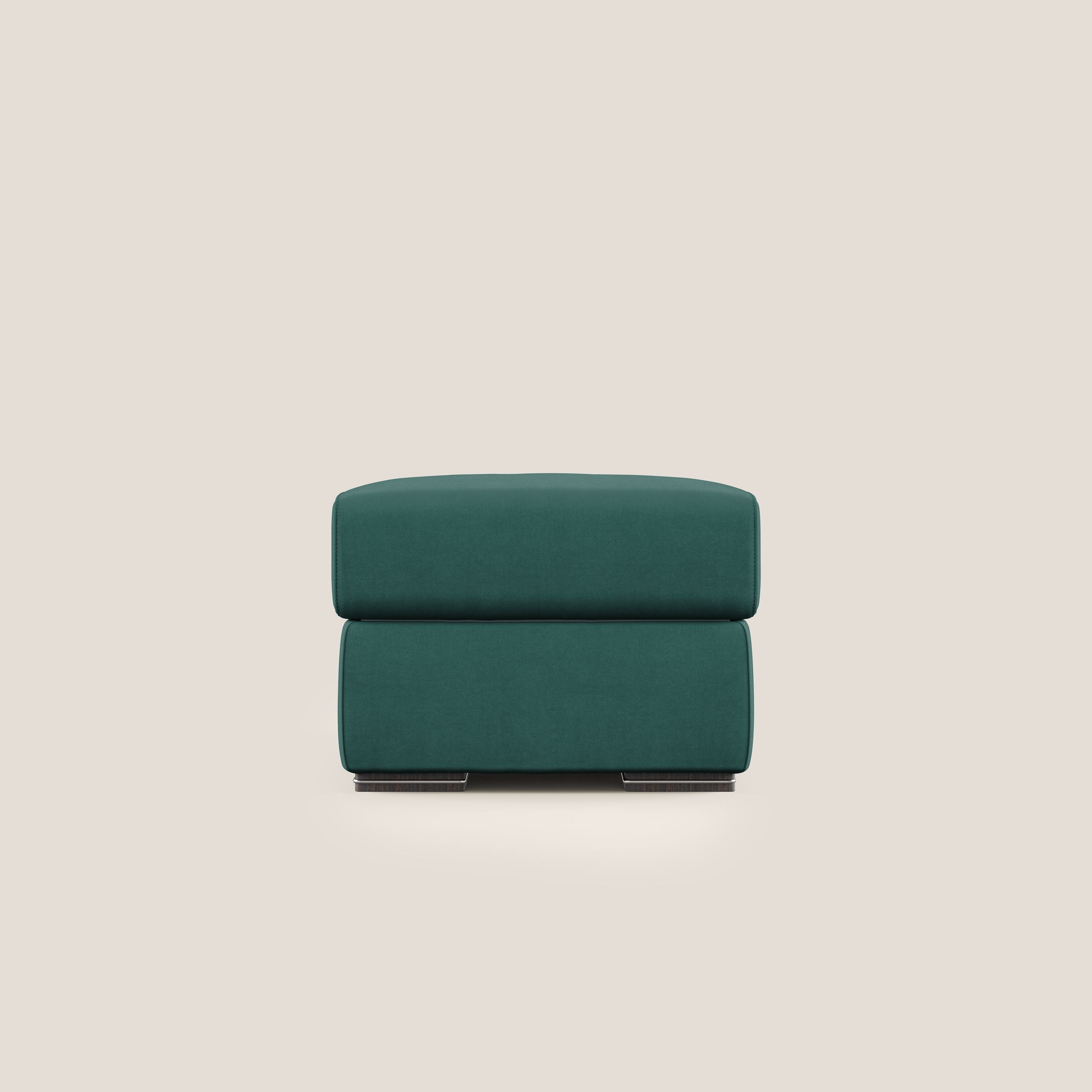 Sun pouf apribile contenitore in microfibra smacchiabile T11 petrolio - divani.store