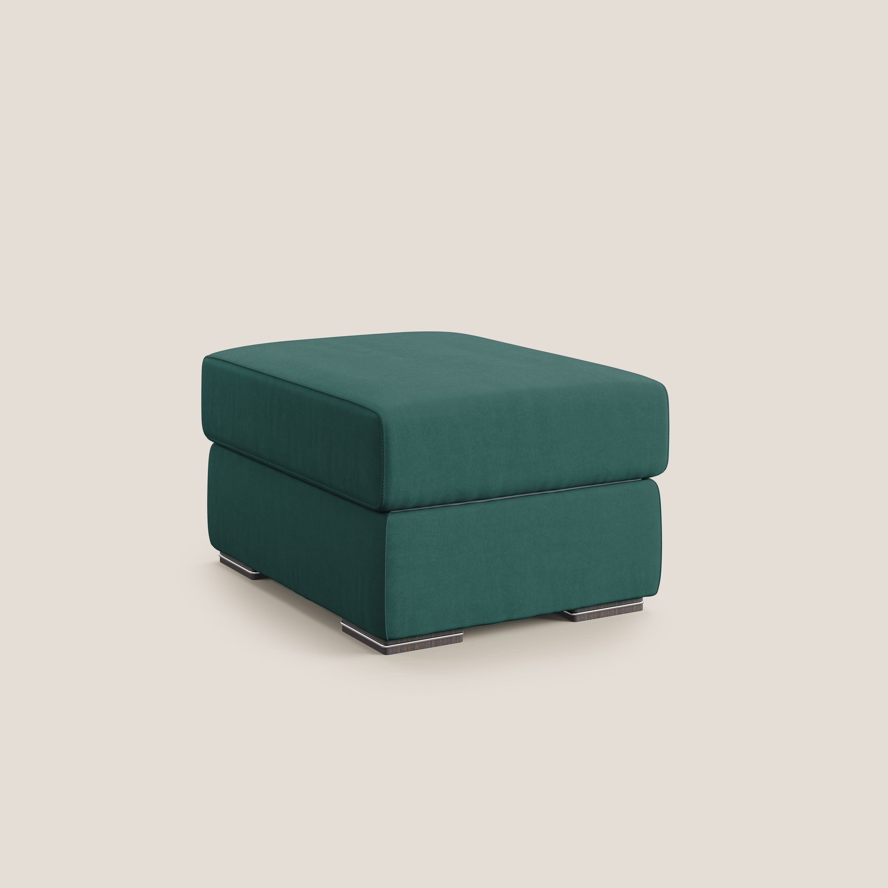 Sun pouf apribile contenitore in microfibra smacchiabile T11 petrolio - divani.store
