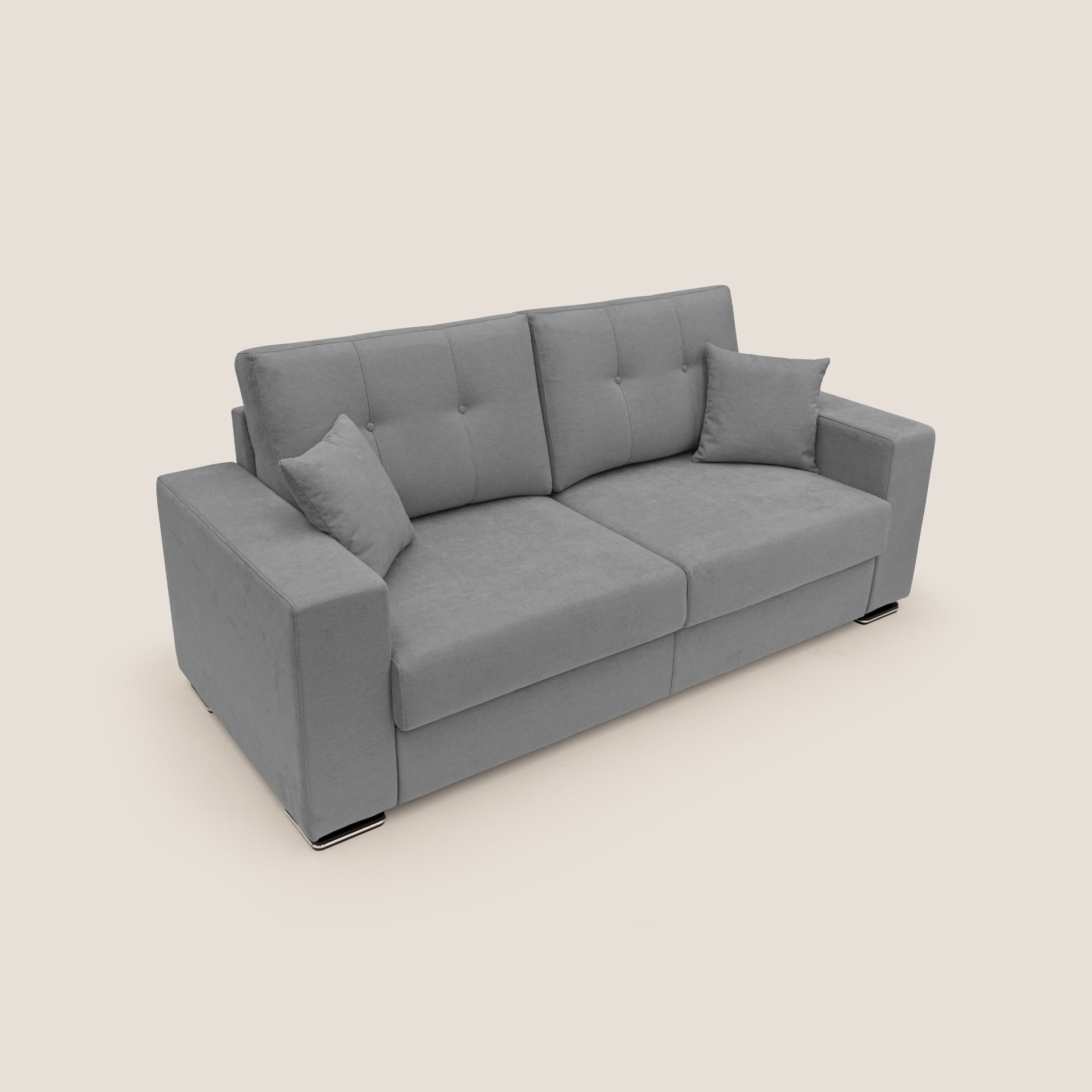 Giove divano in morbido tessuto impermeabile T02 grigio - divani.store