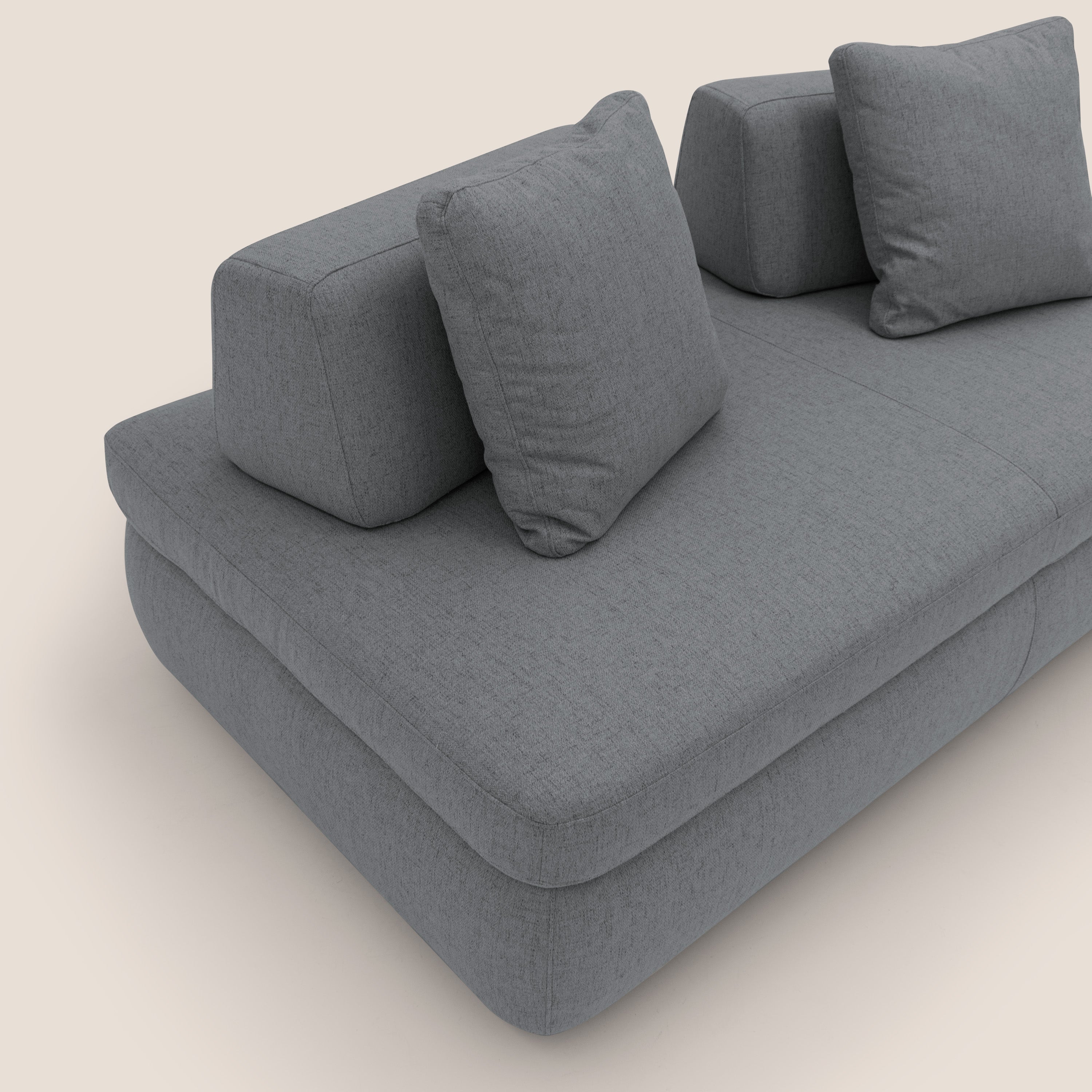 Gransasso Divano letto matrimoniale dal DESIGN innovativo in tessuto impermeabile T03 grigio - divani.store