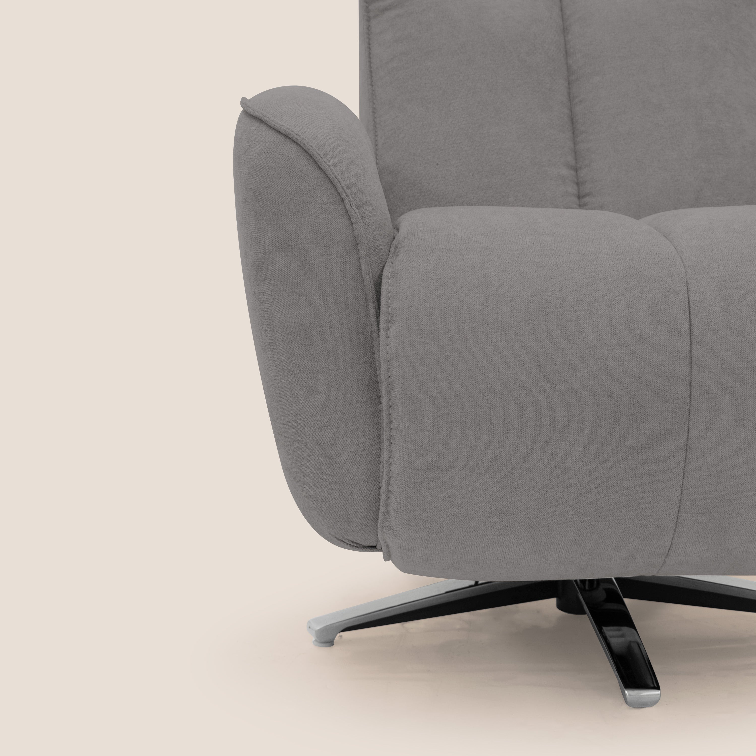 Fauteuil Releveur électrique POLTRONE ITALIA Elena – 2 Moteurs, Pivotant 360°, Cuir Marron Foncé | Fauteuil Relax Lève-personne, Max 120 Kg