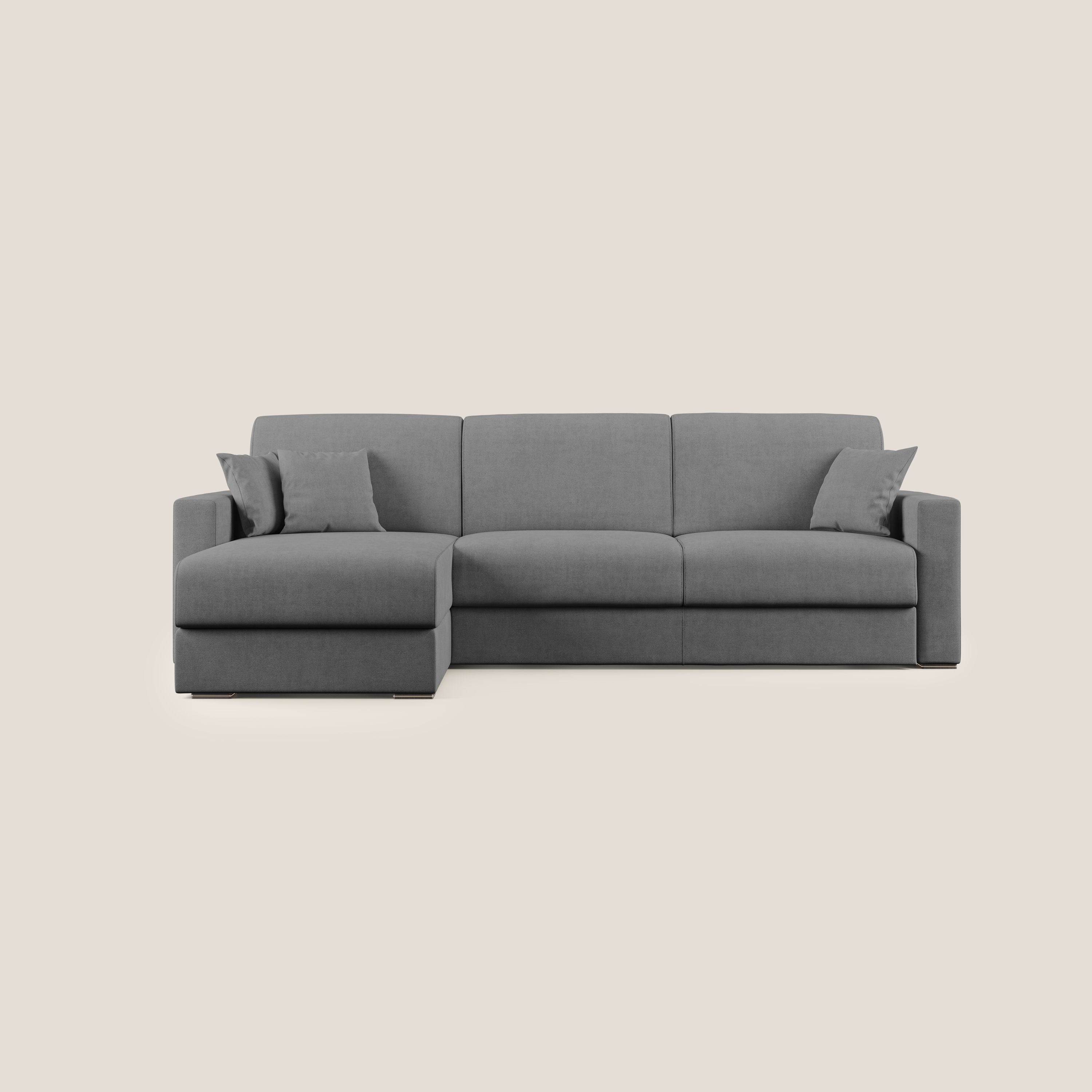 Best Divano letto angolare in tessuto impermeabile T02 grigio - divani.store