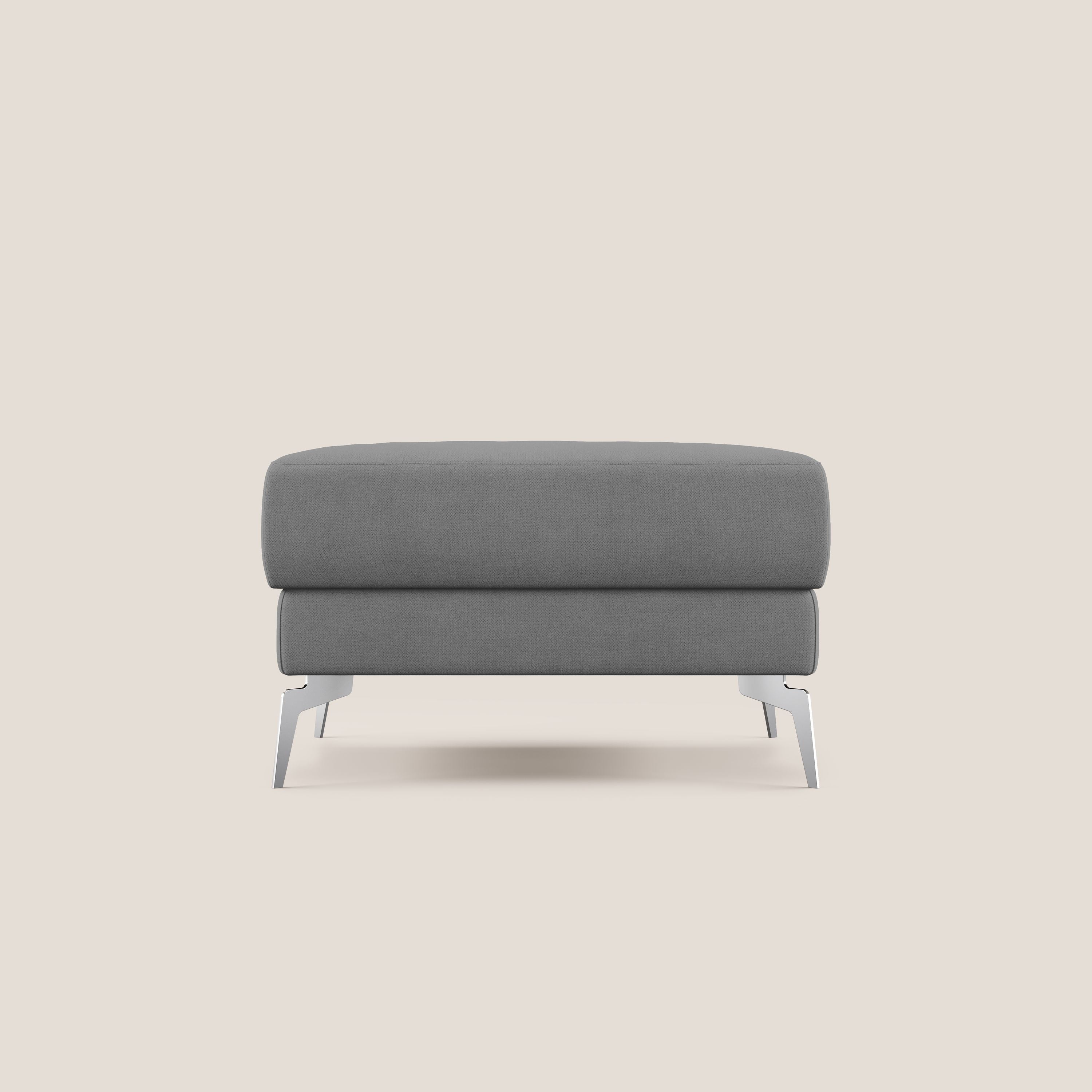 Star Pouf con piedini alti in tessuto impermeabile T02 grigio - divani.store