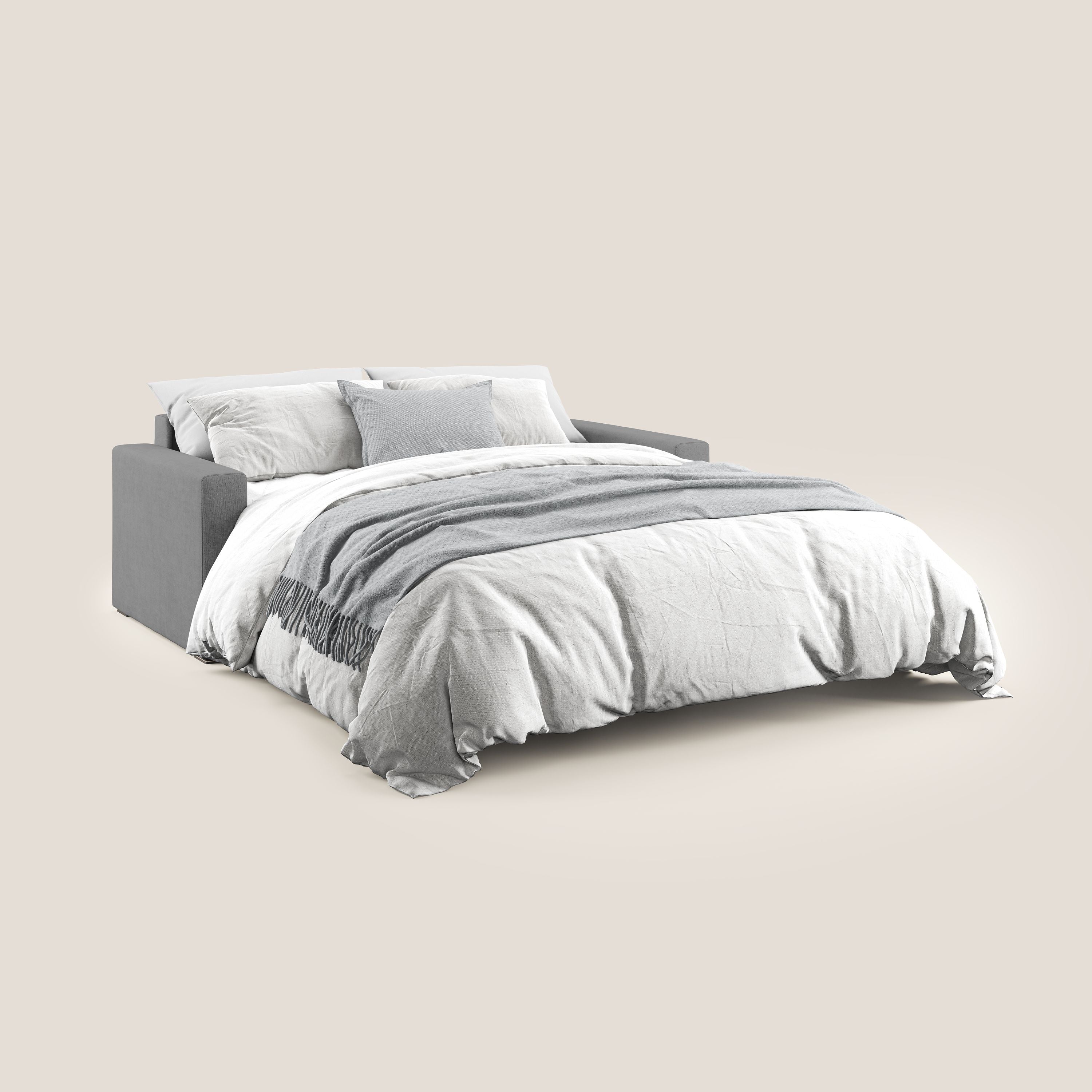 Best Divano letto matrimoniale in tessuto impermeabile T02 grigio - divani.store
