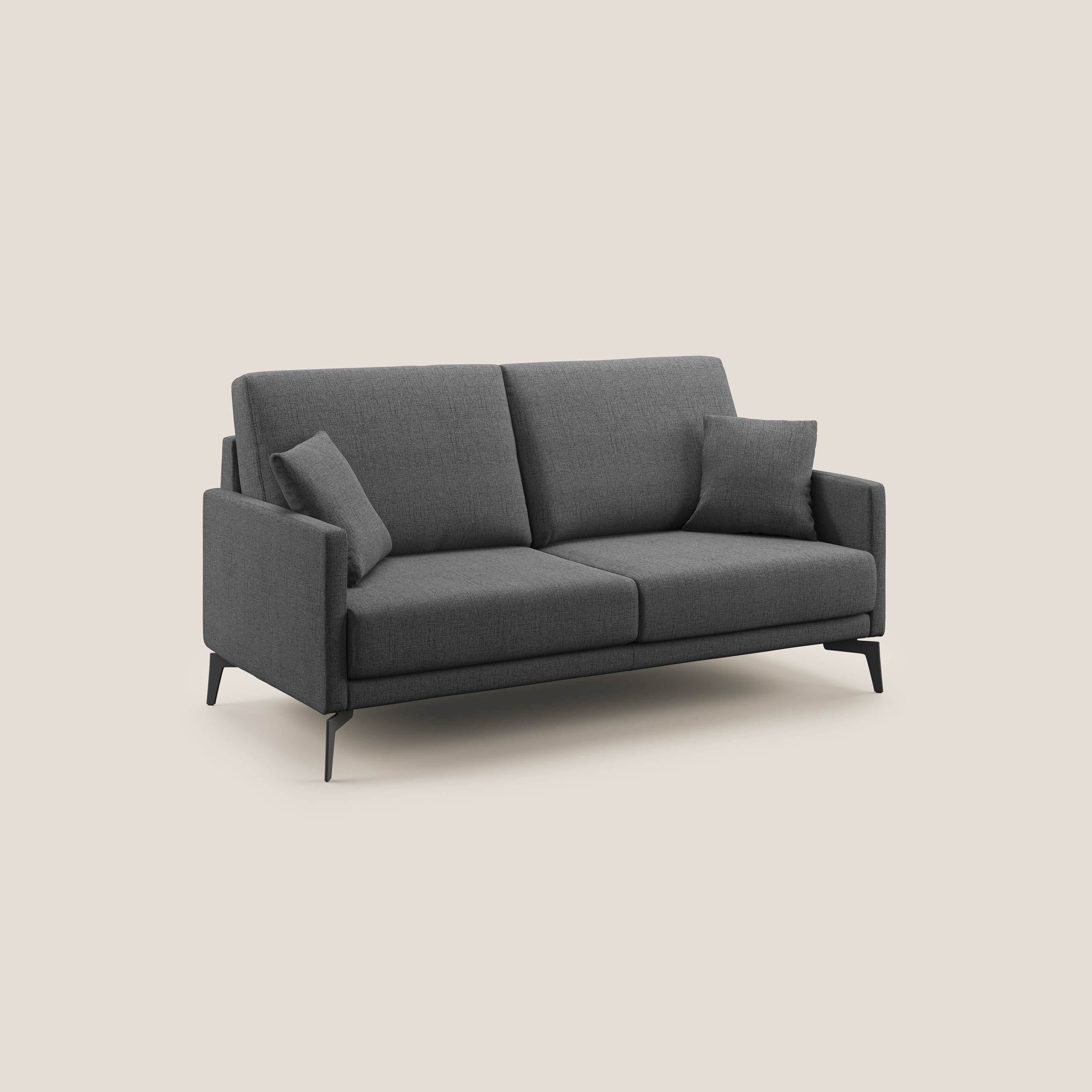 Saturno divano moderno in tessuto morbido impermeabile T03 grigio - divani.store