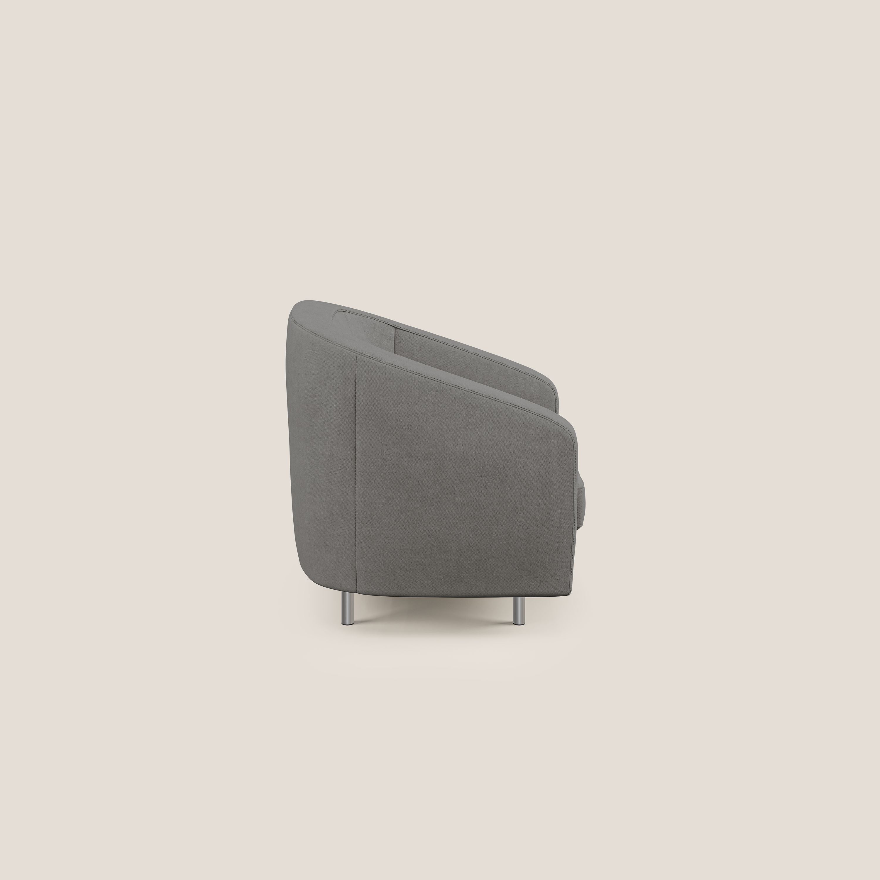 Sally Poltroncina in tessuto morbido impermeabile T02 grigio - divani.store