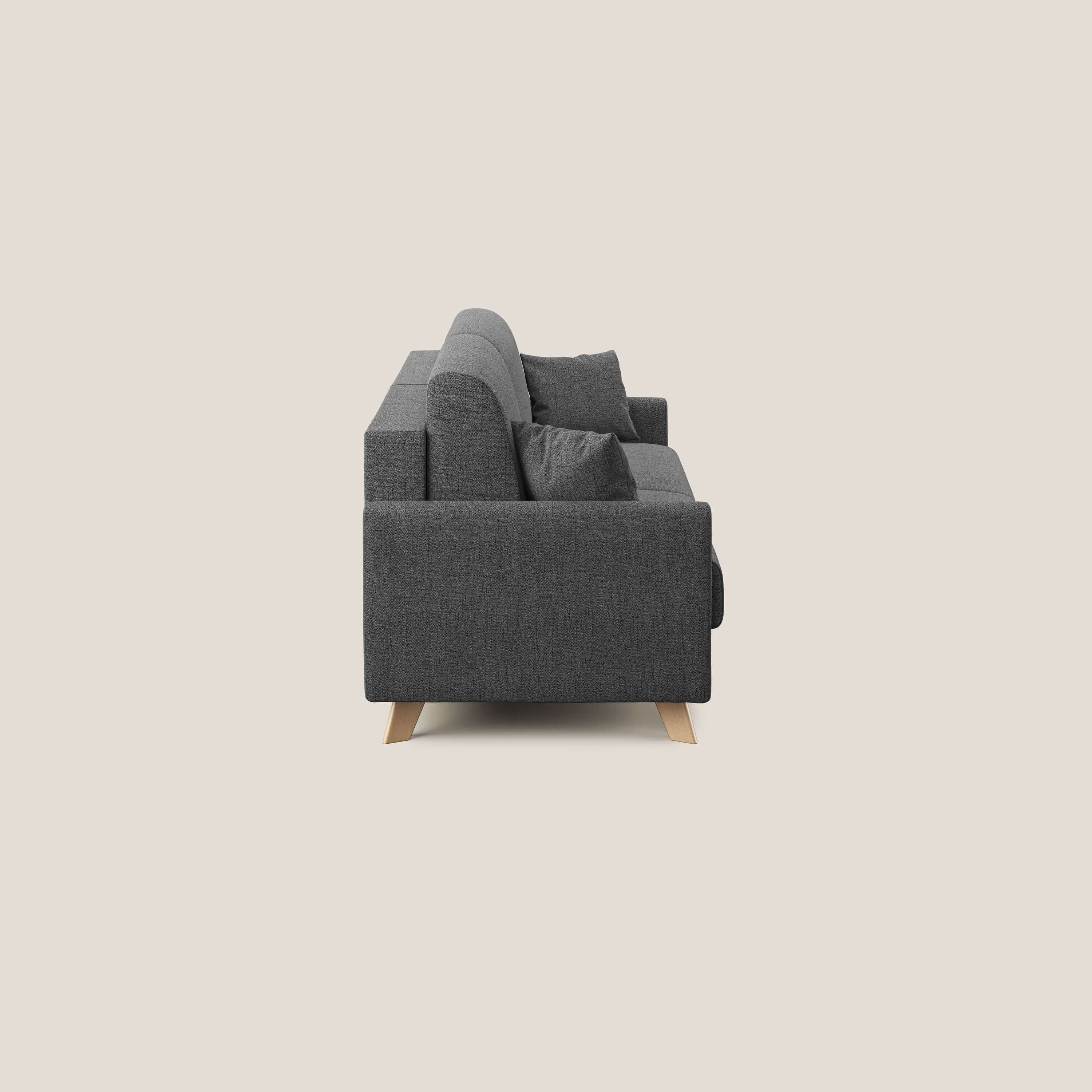 Edgar divano letto matrimoniale in tessuto felis impermeabile T03 grigio - divani.store