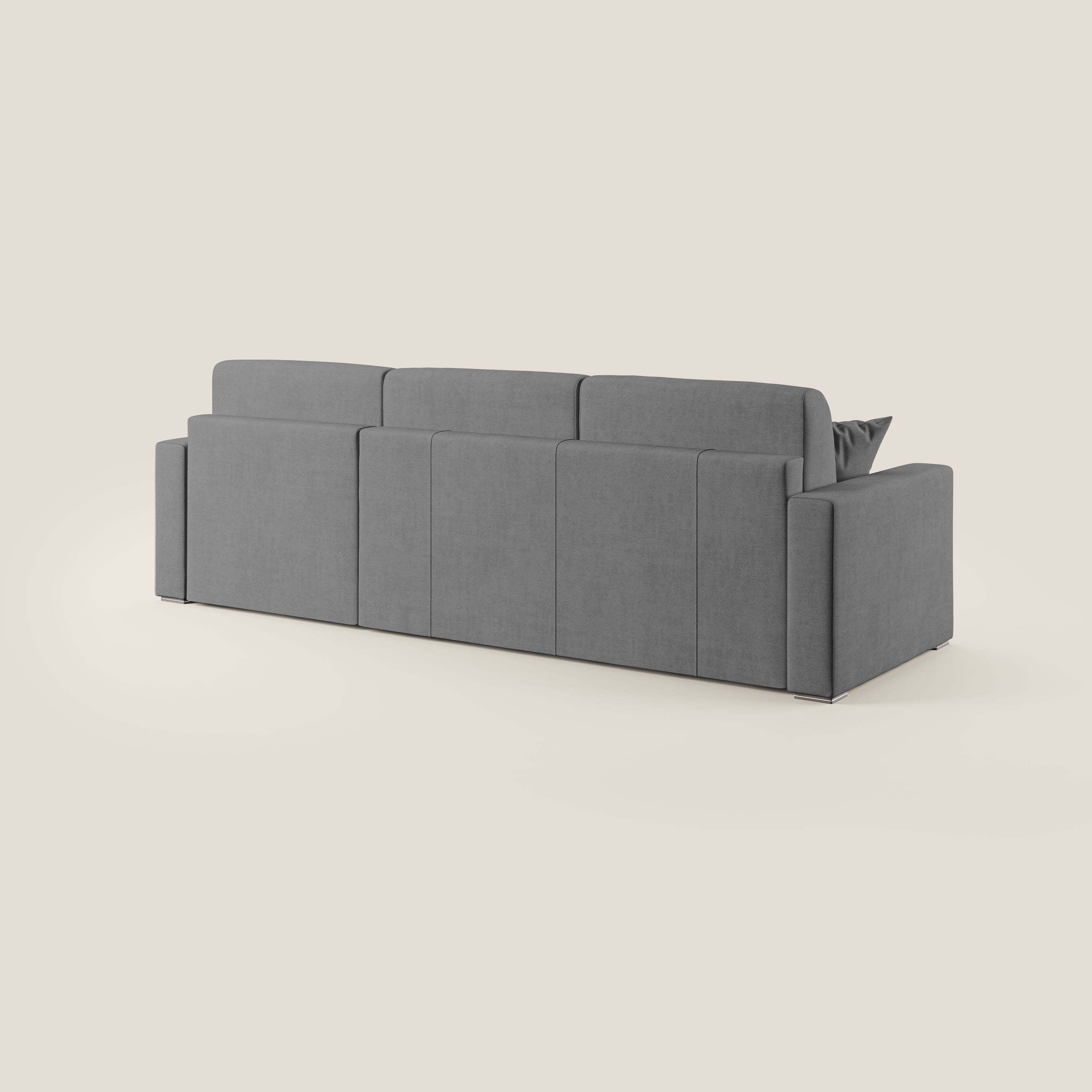 Best Divano letto angolare in tessuto impermeabile T02 grigio - divani.store