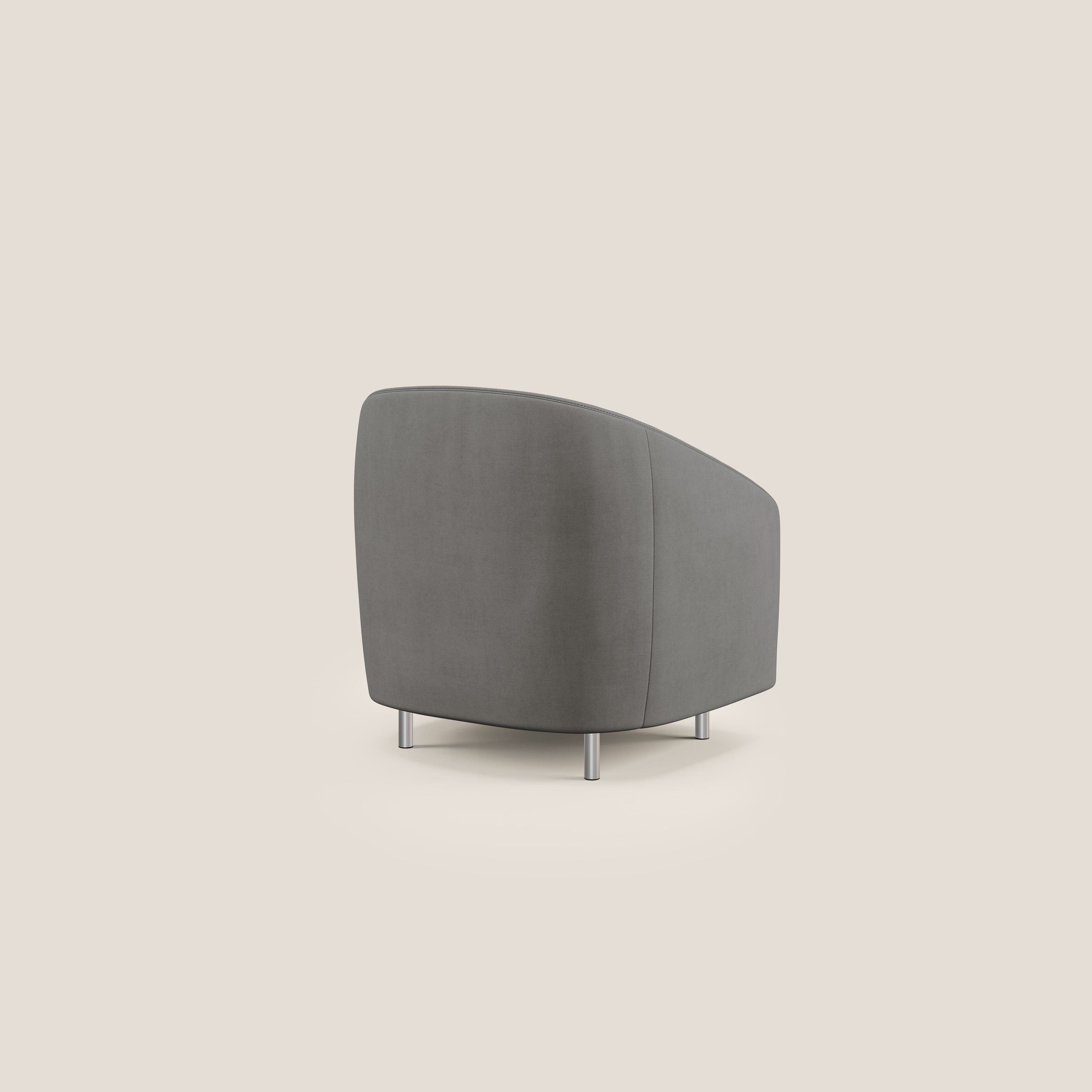 Sally Poltroncina in tessuto morbido impermeabile T02 grigio - divani.store
