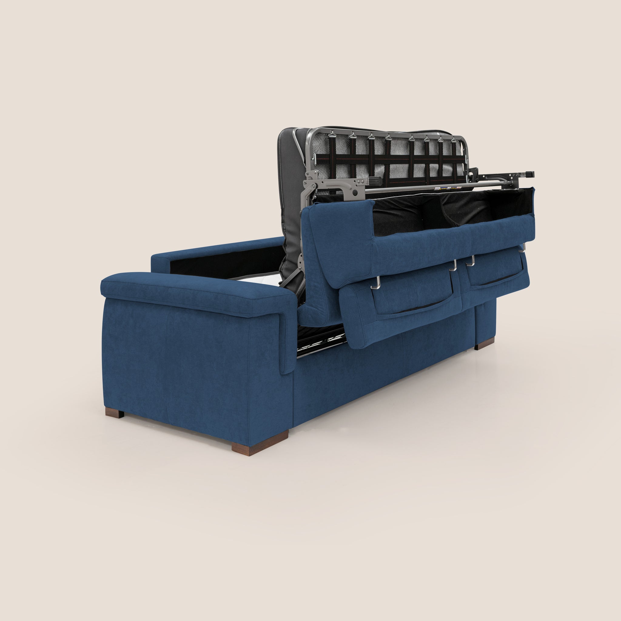 Giunone canapé convertible avec matelas de 18 cm et têtières inclinables en tissu imperméable T02