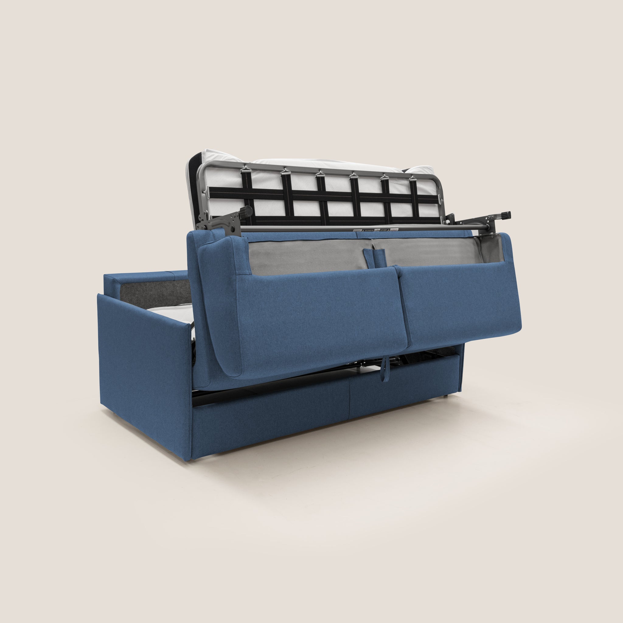 Evans Canapé convertible 169 cm (mat. 140x197cm) en tissu imperméable T13 BLEU