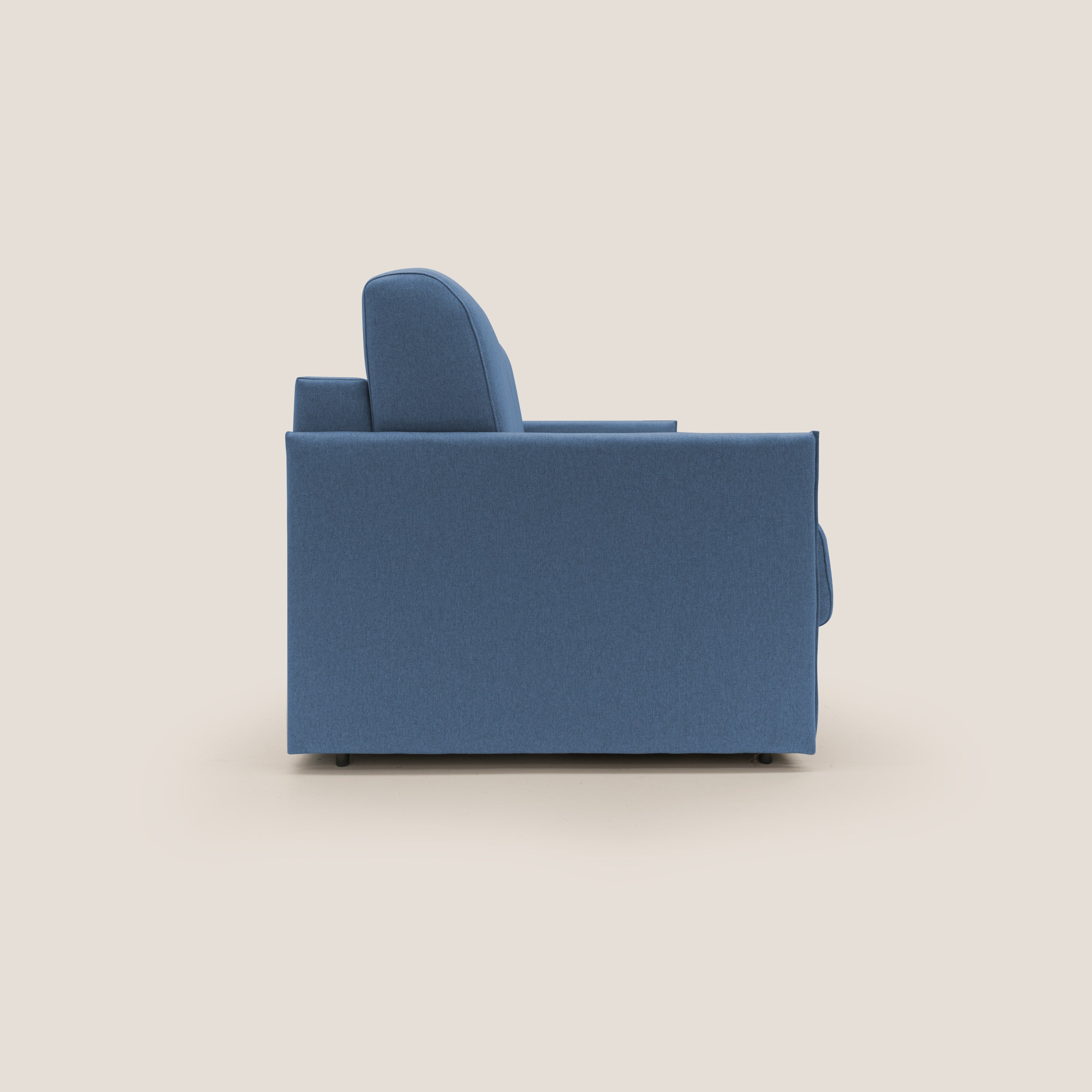 Evans Divano letto matrimoniale in tessuto impermeabile T13 blu - divani.store
