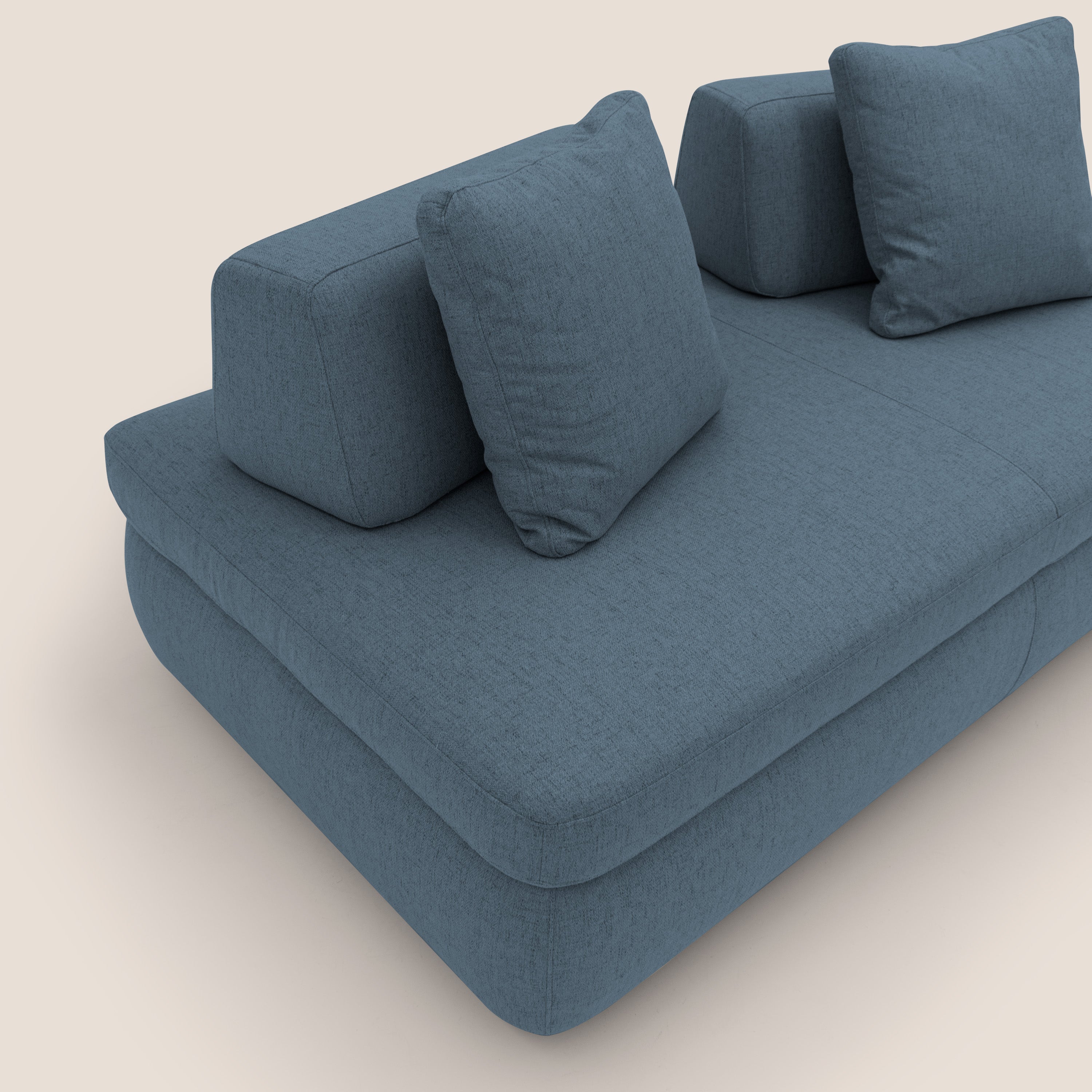 Gransasso Divano letto matrimoniale dal DESIGN innovativo in tessuto impermeabile T03 blu - divani.store