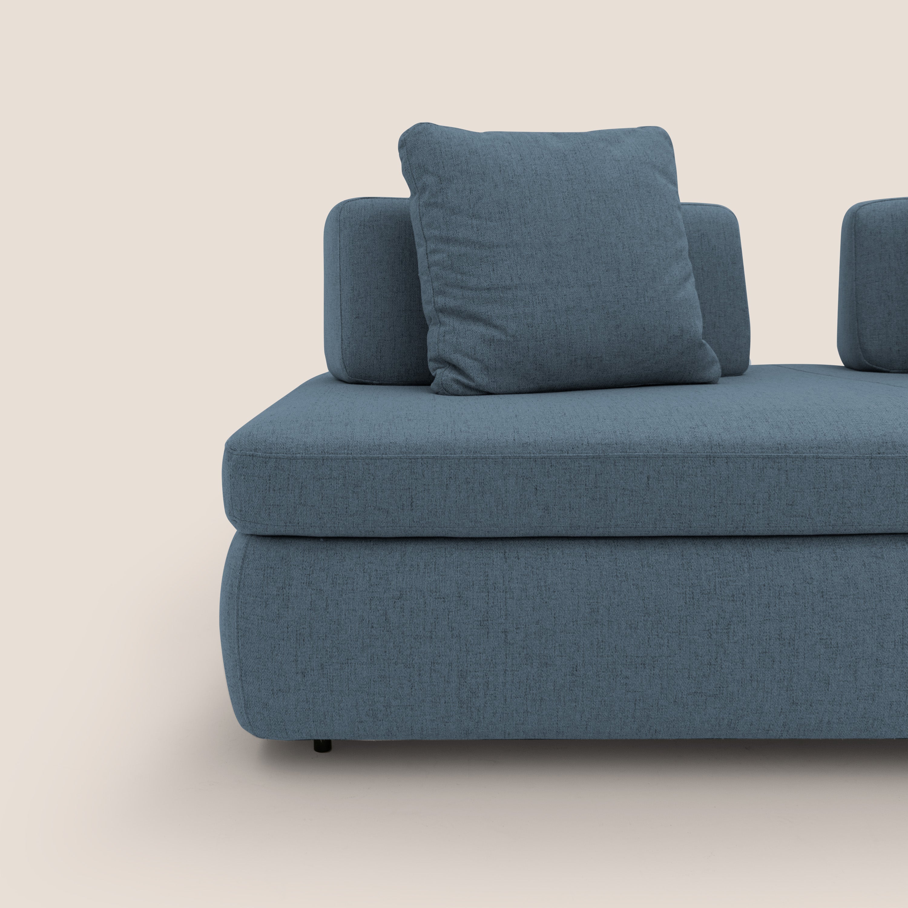 Gransasso Divano letto matrimoniale dal DESIGN innovativo in tessuto impermeabile T03 blu - divani.store