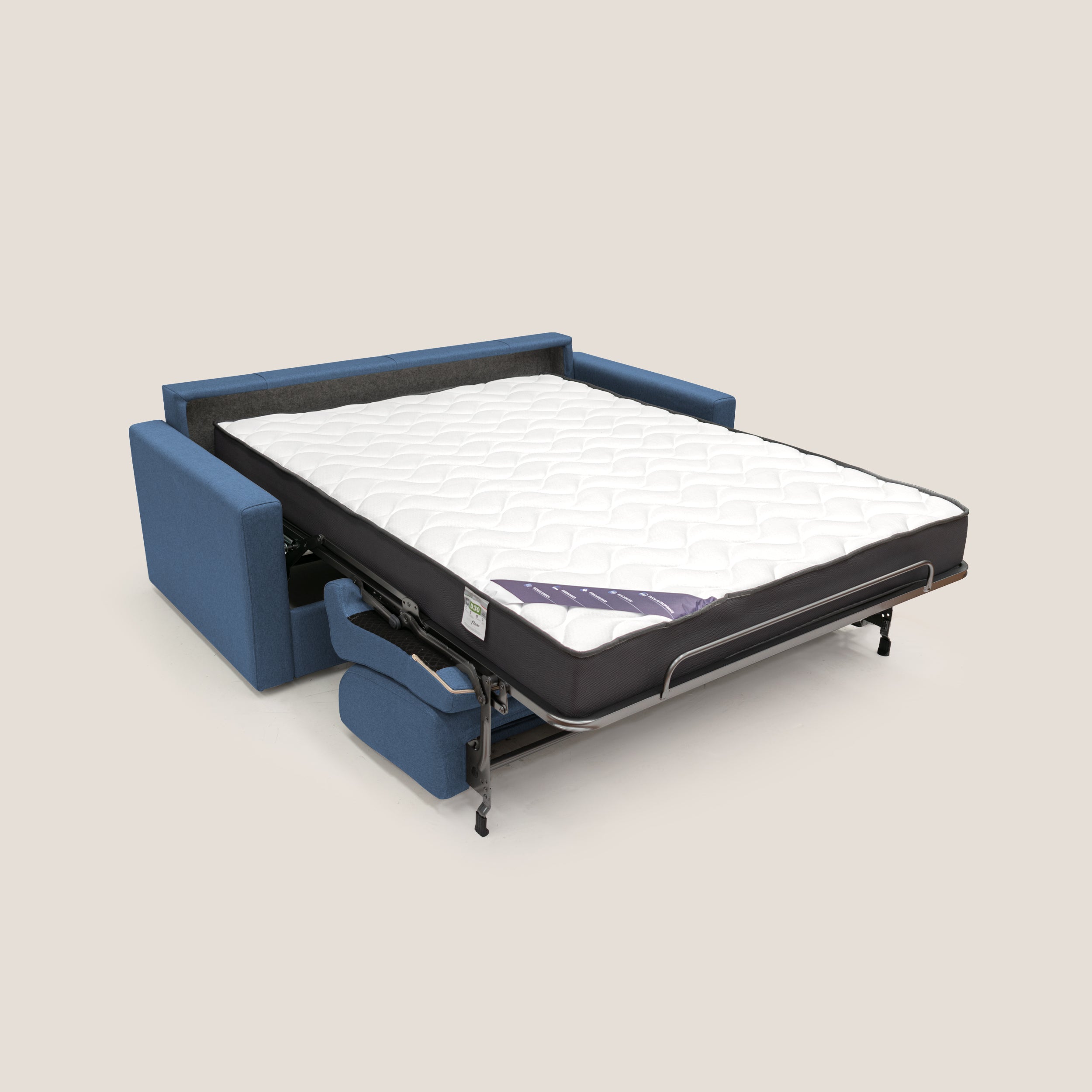 Chris Divano letto matrimoniale in tessuto impermeabile T13 blu - divani.store