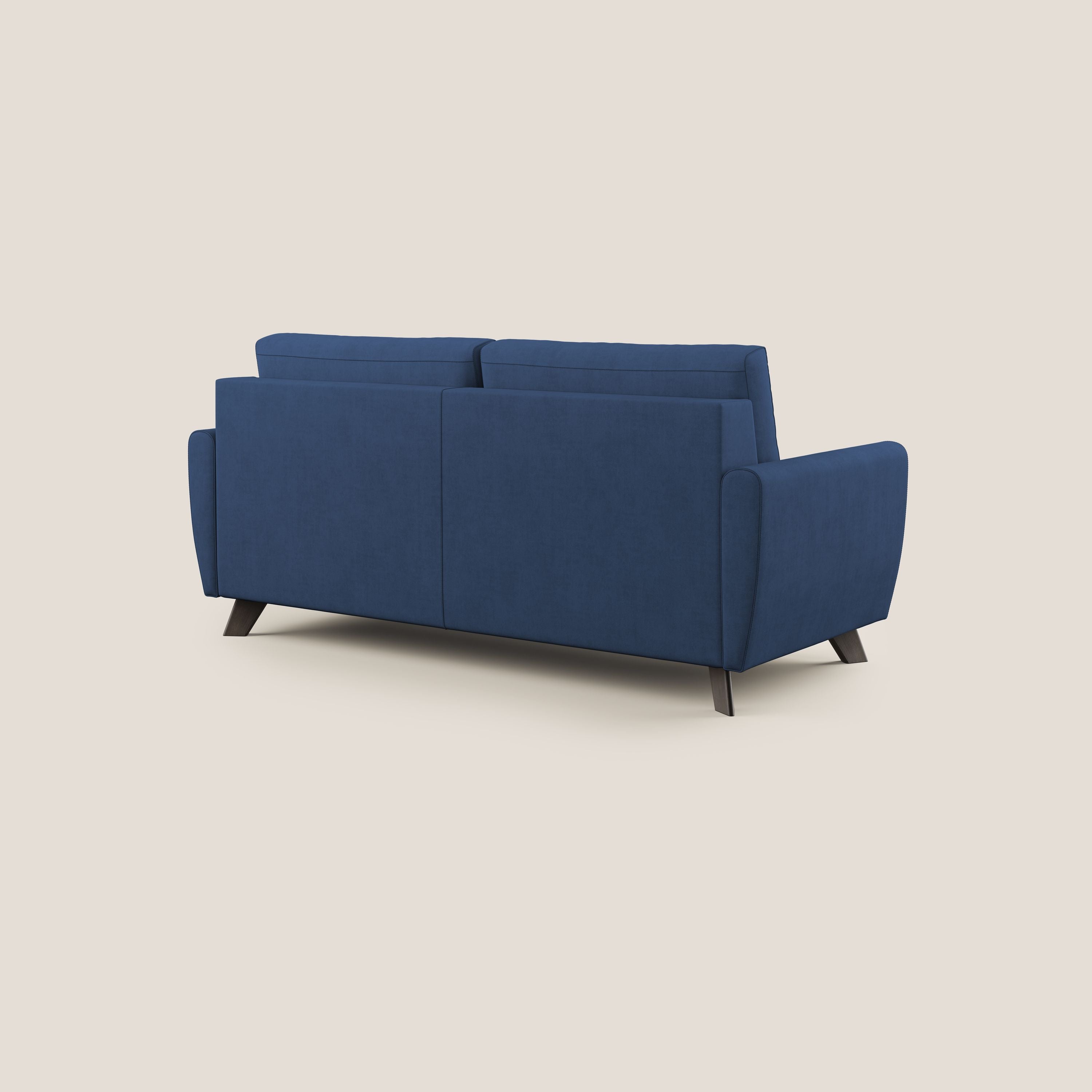 Callisto Divano letto matrimoniale in tessuto morbido impermeabile T02 blu - divani.store