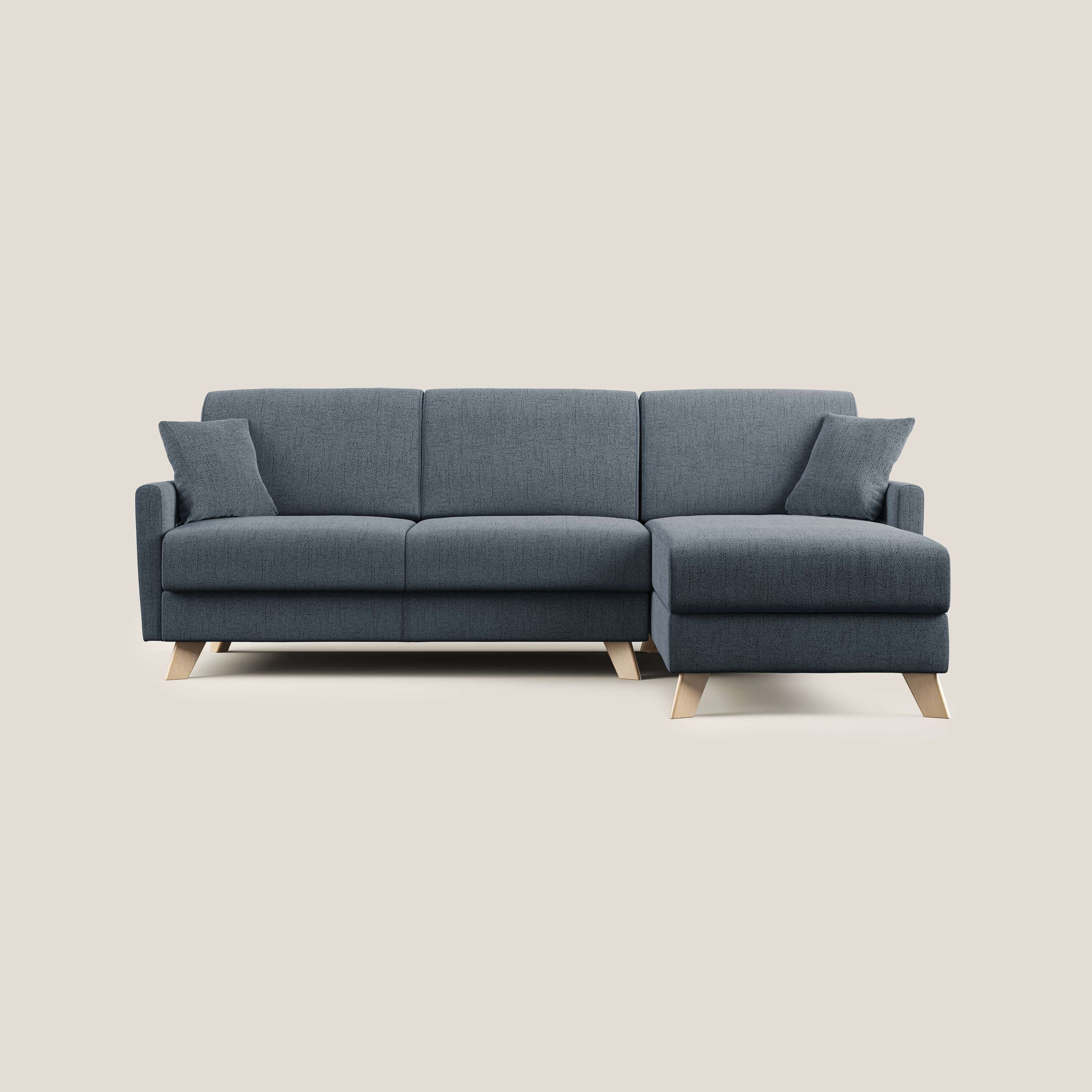 Edgar divano letto angolare in tessuto felis impermeabile T03 blu - divani.store