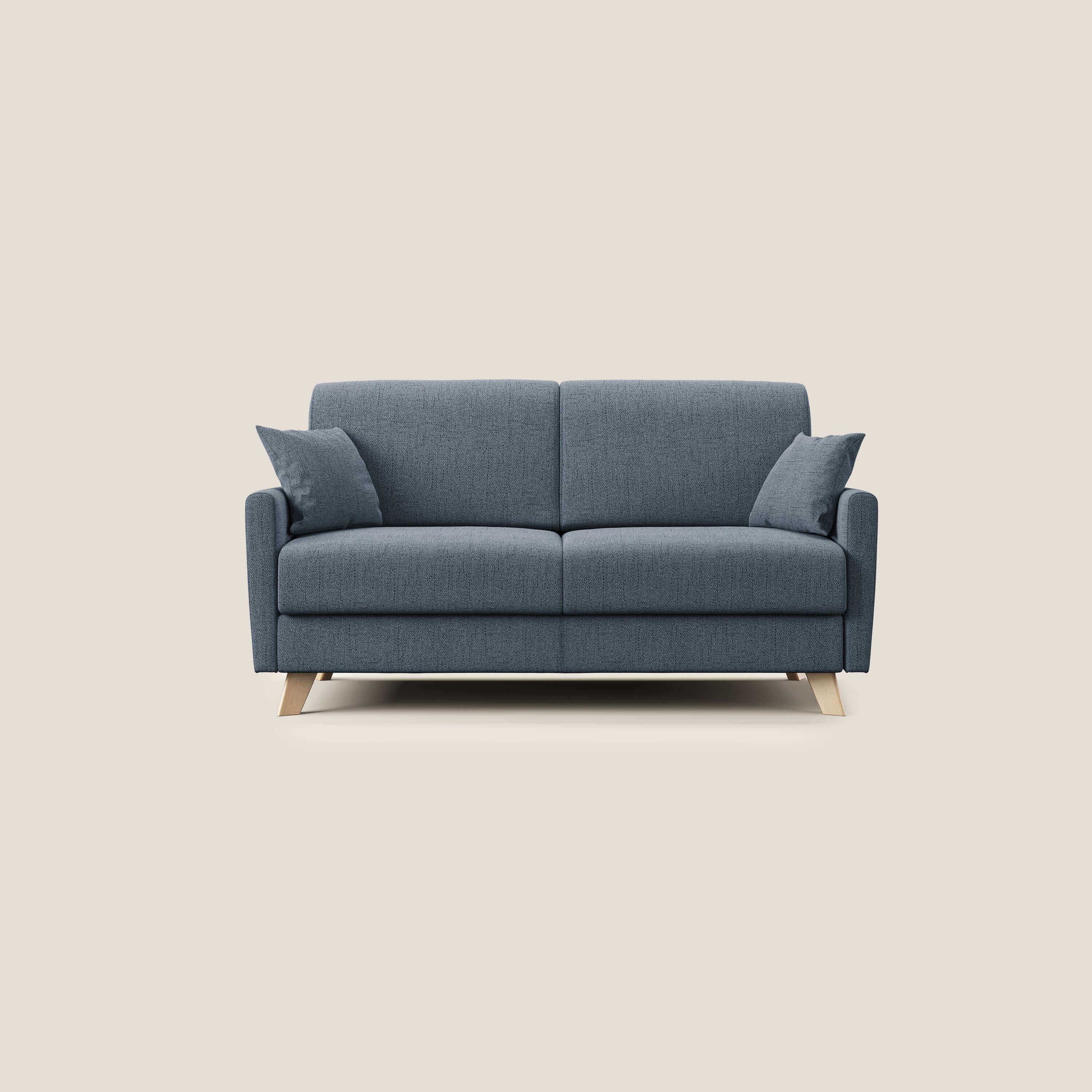 Edgar divano letto matrimoniale in tessuto felis impermeabile T03 blu - divani.store