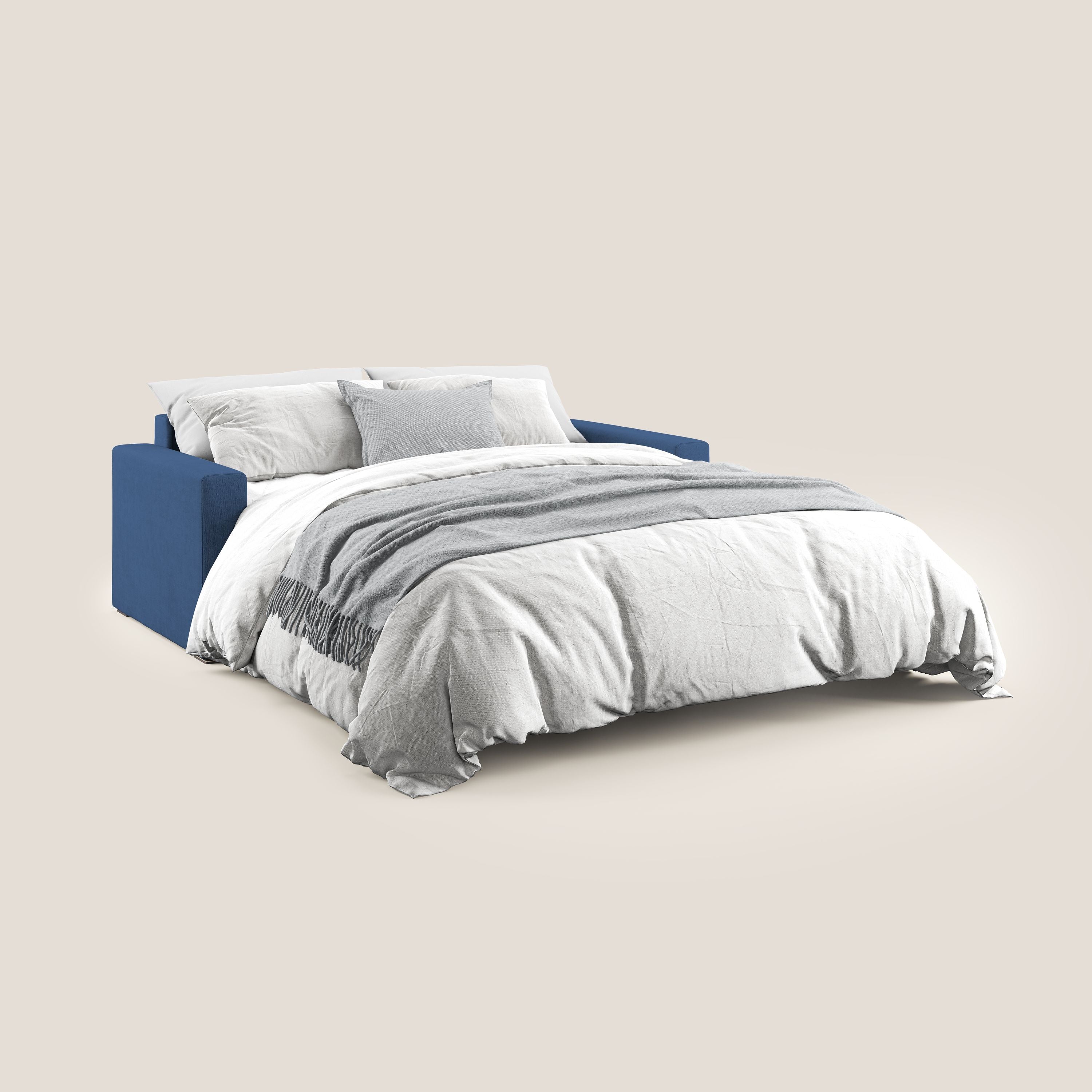 Best Divano letto matrimoniale in tessuto impermeabile T02 blu - divani.store