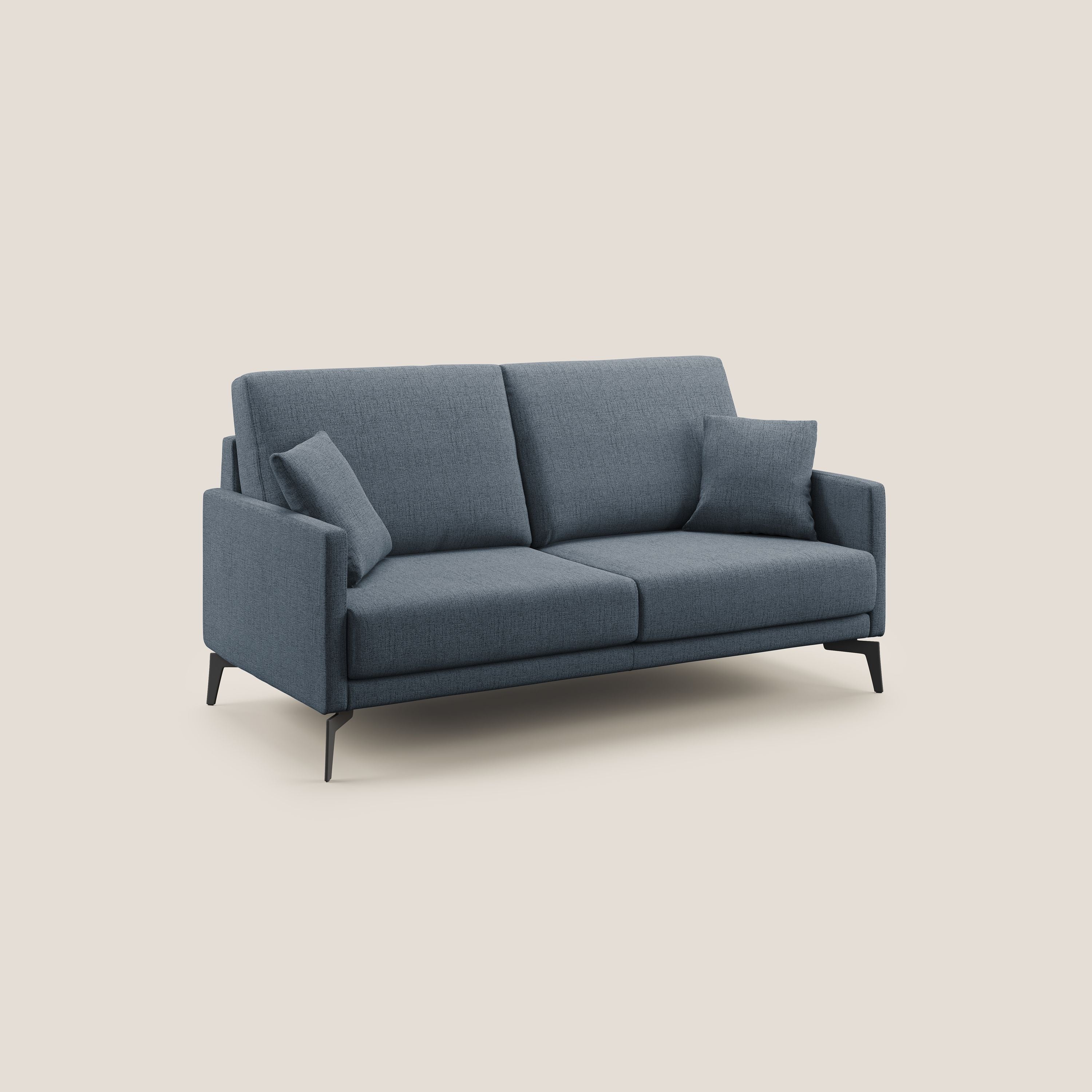 Saturno divano moderno in tessuto morbido impermeabile T03 blu - divani.store