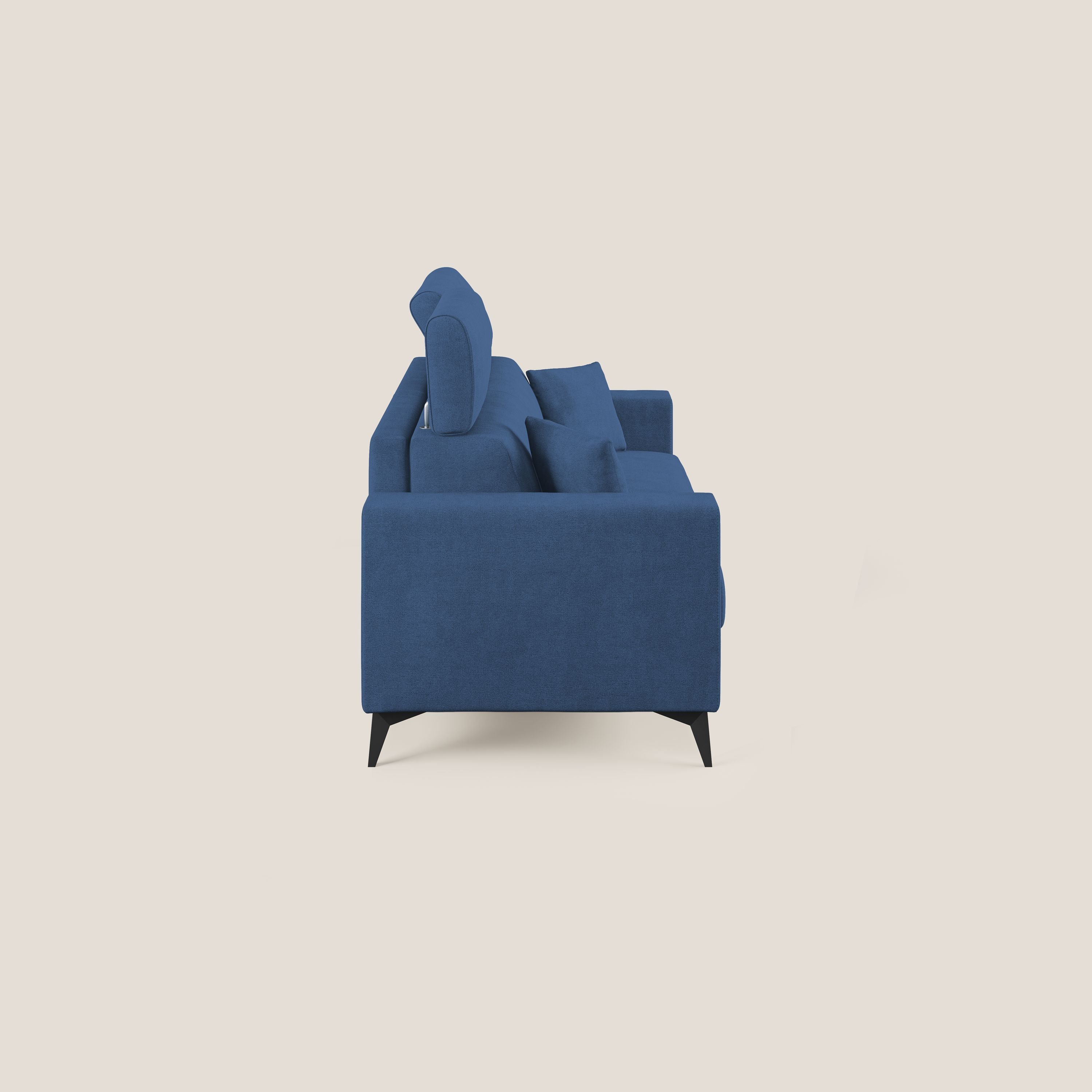 Pegaso divano letto con poggiatesta reclinabili e rivestimento T02 blu - divani.store
