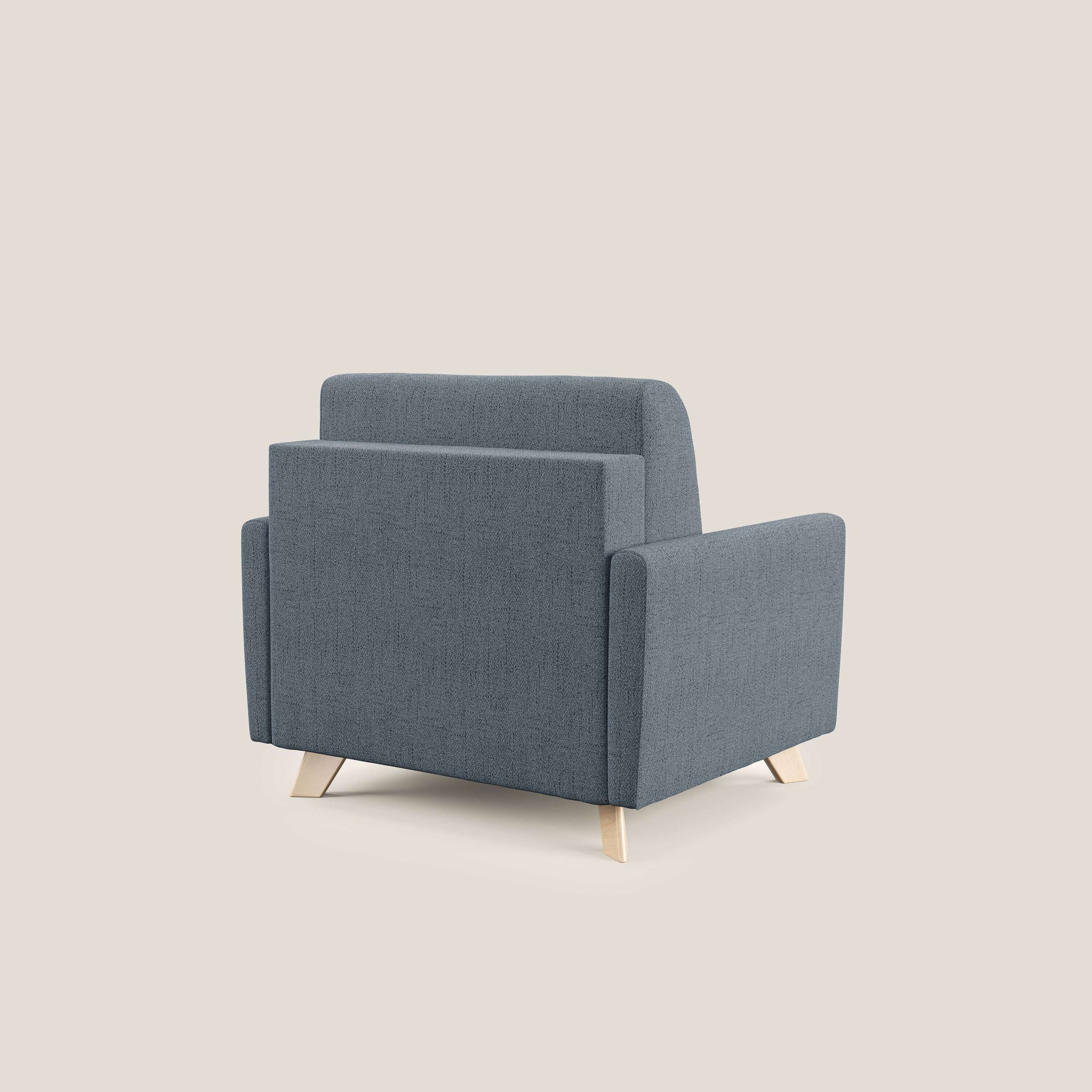 Edgar poltrona letto in tessuto felis impermeabile T03 blu - divani.store